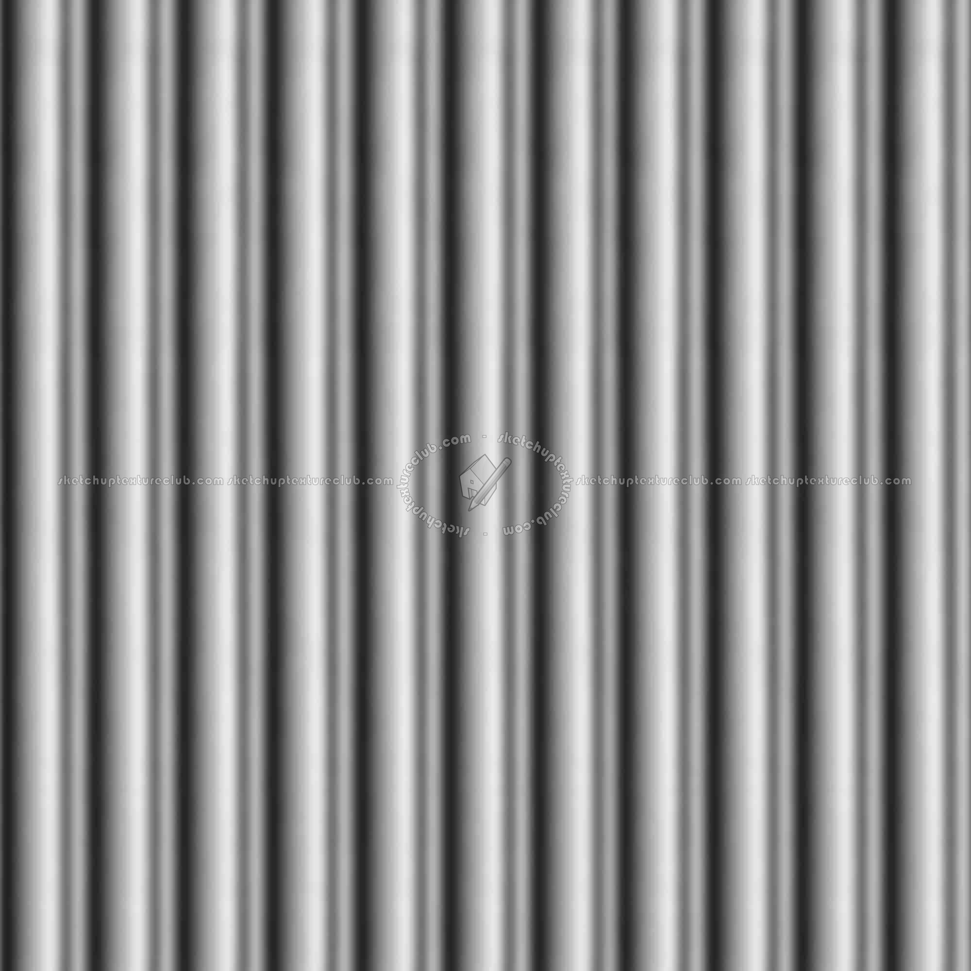 Textures   -   MATERIALS   -   METALS   -   Corrugated  - Painted corrugates metal texture seamless 09954 - Displacement