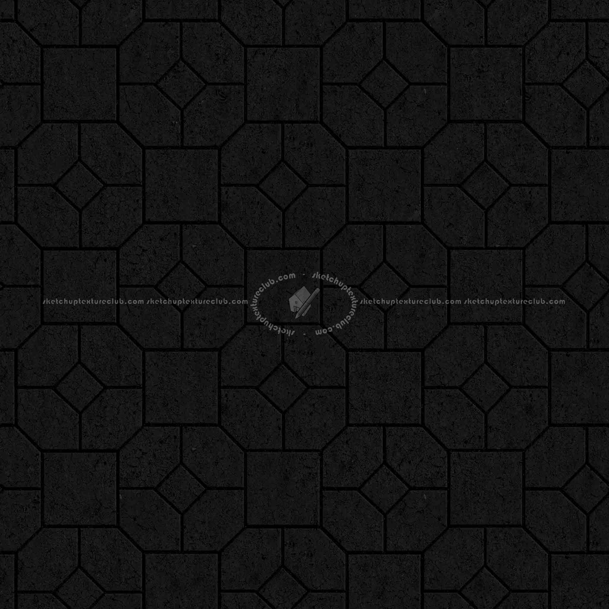 Textures   -   ARCHITECTURE   -   PAVING OUTDOOR   -   Concrete   -   Blocks mixed  - Paving concrete mixed size texture seamless 05598 - Specular