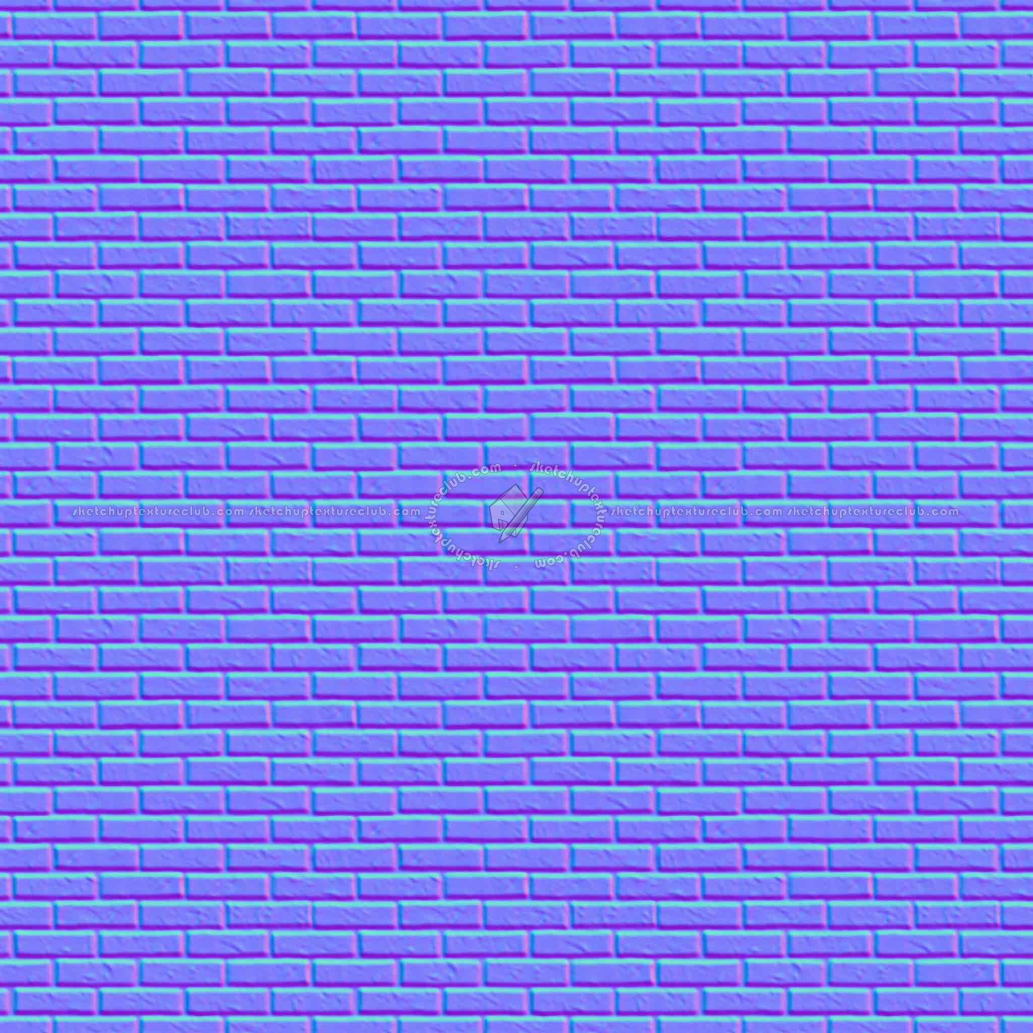 Textures   -   ARCHITECTURE   -   BRICKS   -   Facing Bricks   -   Rustic  - Rustic bricks texture seamless 00210 - Normal