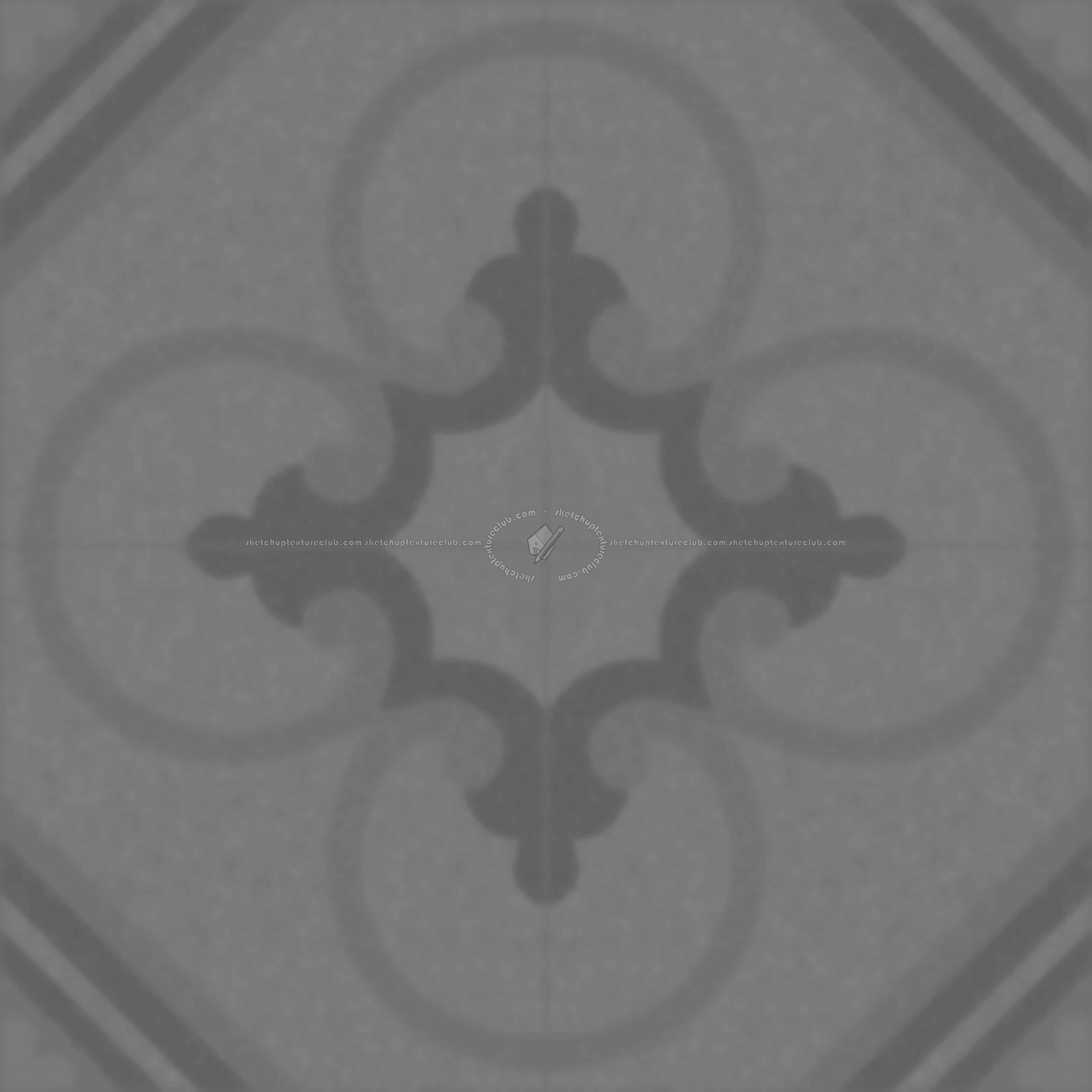 Textures - ARCHITECTURE - TILES INTERIOR - Terrazzo - terrazzo cementine tiles pbr texture 22097 - Displacement