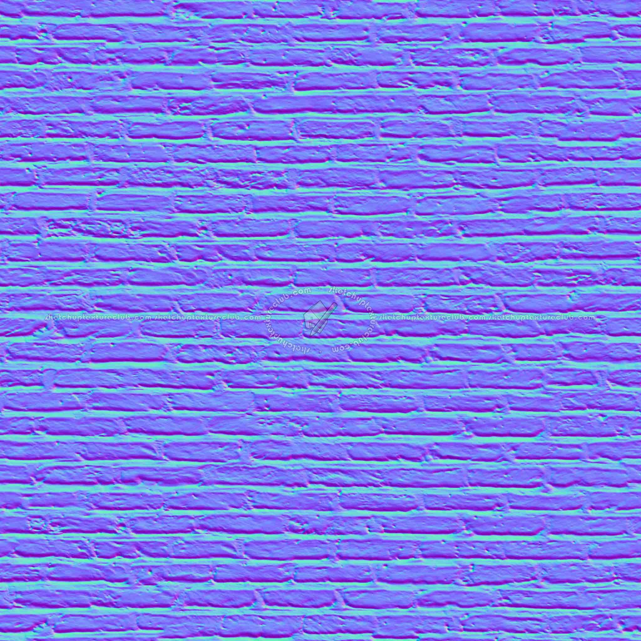 Textures   -   ARCHITECTURE   -   BRICKS   -   White Bricks  - White bricks texture seamless 00526 - Normal