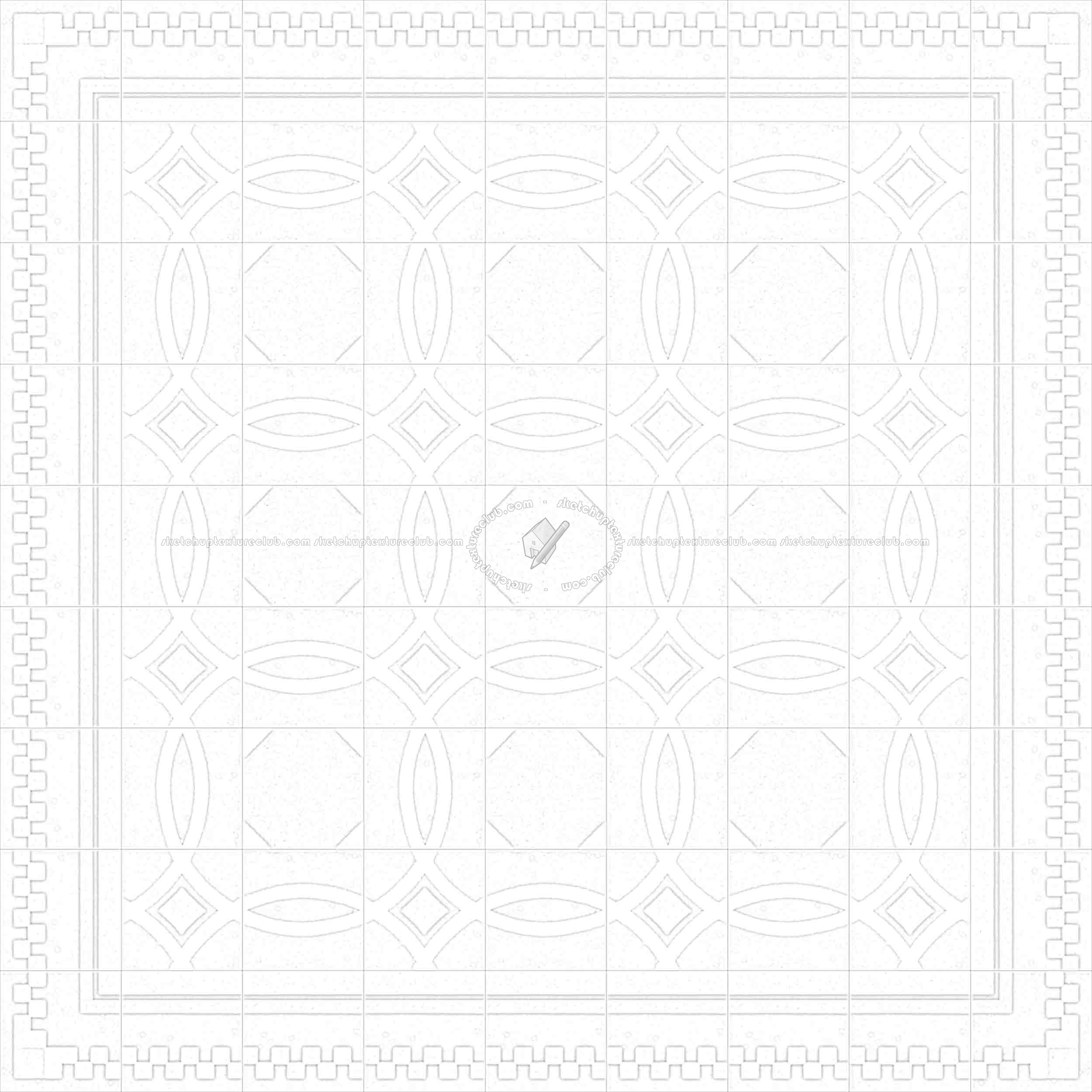 Textures   -   ARCHITECTURE   -   TILES INTERIOR   -   Cement - Encaustic   -   Cement  - Cement concrete tile texture seamless 13352 - Ambient occlusion