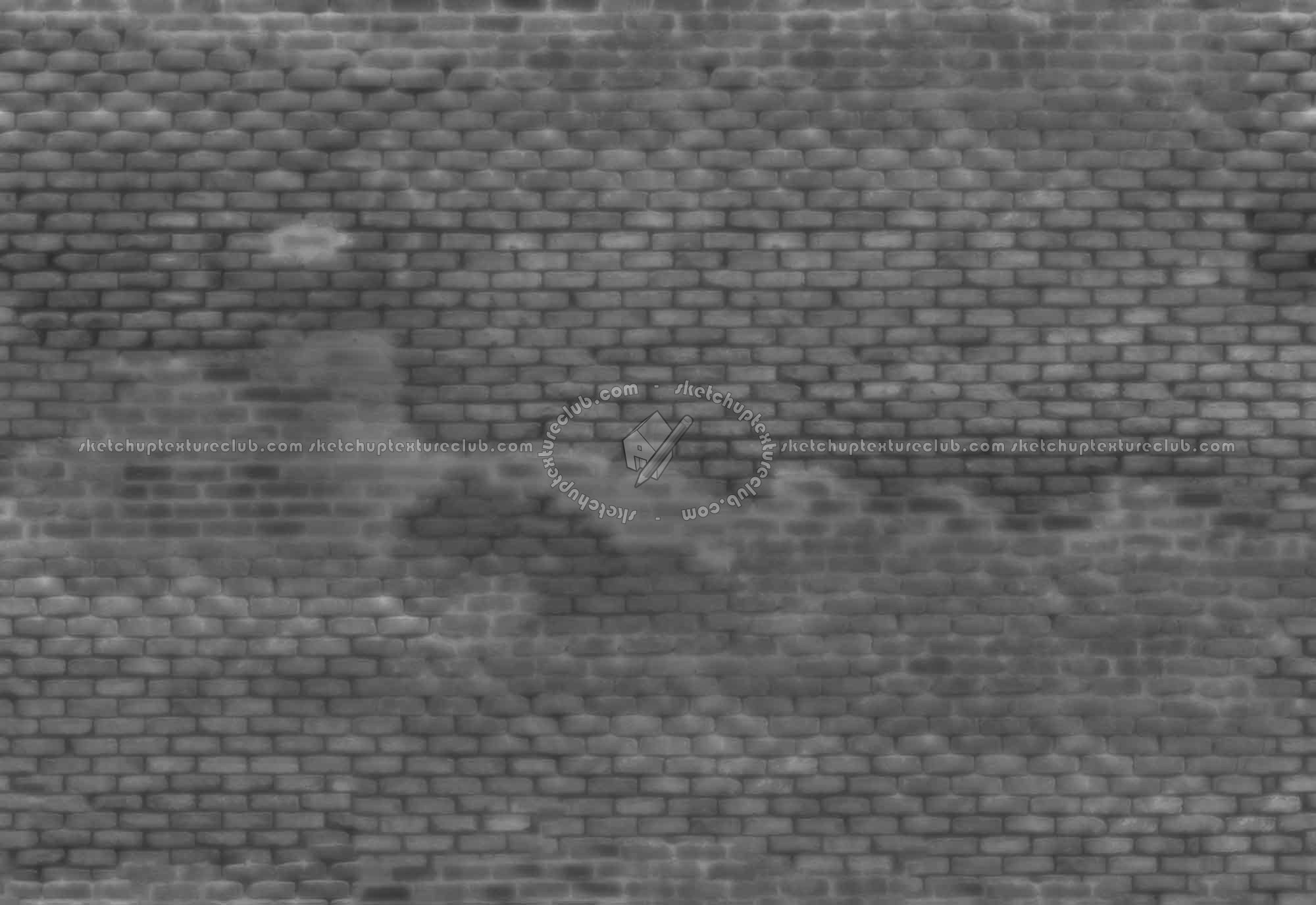 Textures   -   ARCHITECTURE   -   BRICKS   -   Damaged bricks  - Damaged bricks texture seamless 00139 - Displacement