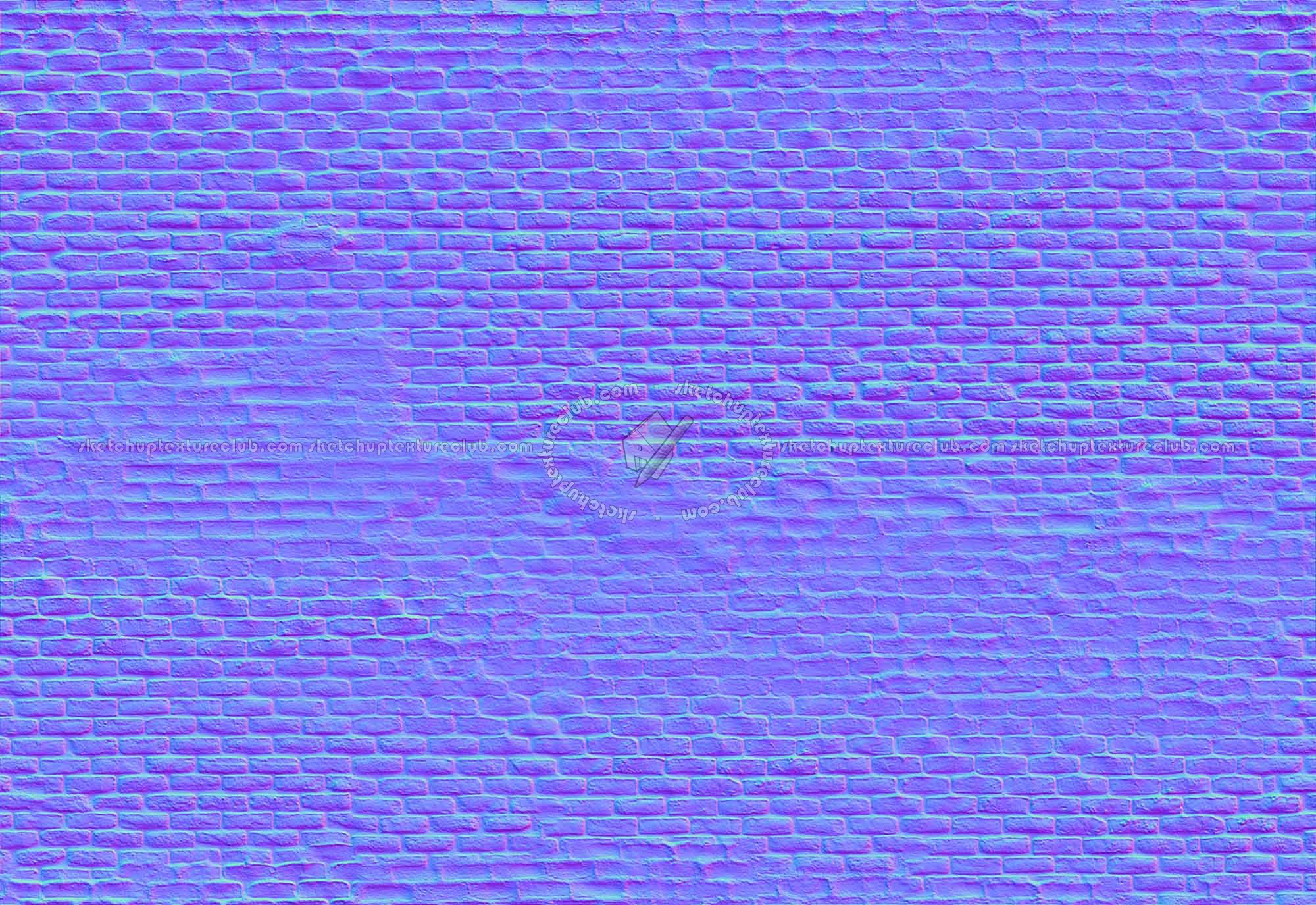 Textures   -   ARCHITECTURE   -   BRICKS   -   Damaged bricks  - Damaged bricks texture seamless 00139 - Normal