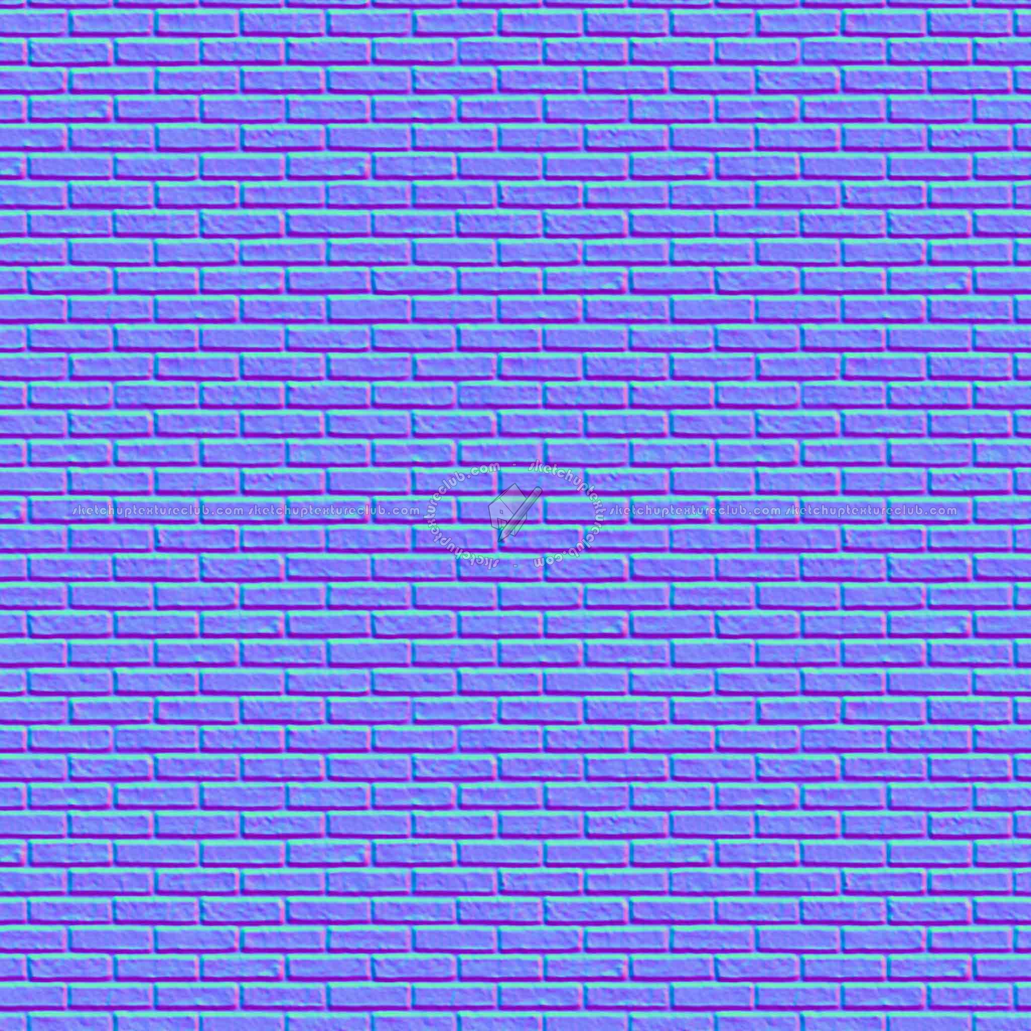 Textures   -   ARCHITECTURE   -   BRICKS   -   Facing Bricks   -   Rustic  - Rustic bricks texture seamless 00211 - Normal