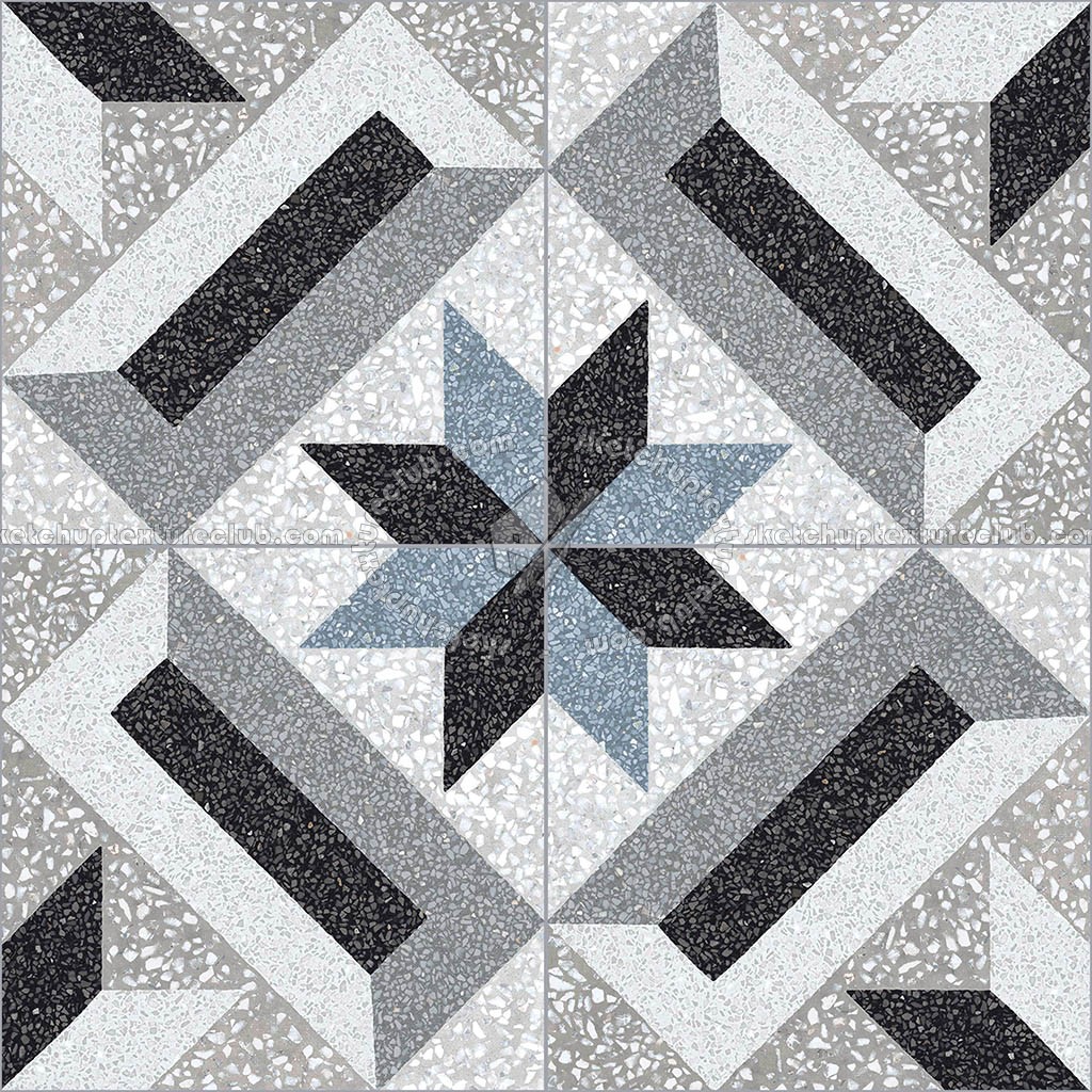 Textures   -   ARCHITECTURE   -   TILES INTERIOR   -   Terrazzo  - terrazzo cementine tiles pbr texture seamless 22098 (seamless)