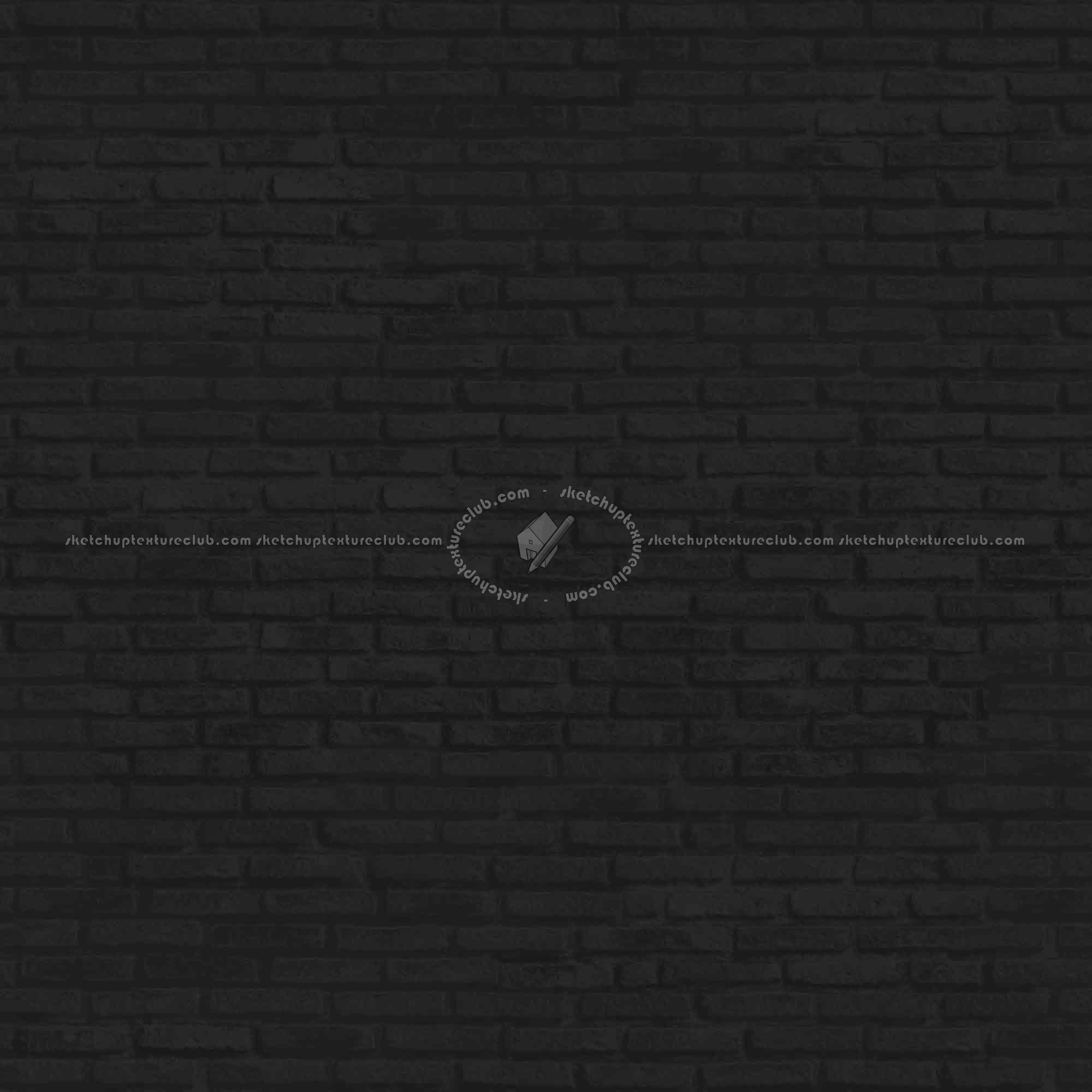 Textures   -   ARCHITECTURE   -   BRICKS   -   Colored Bricks   -   Rustic  - black brick wall PBR texture seamless 22021 - Specular