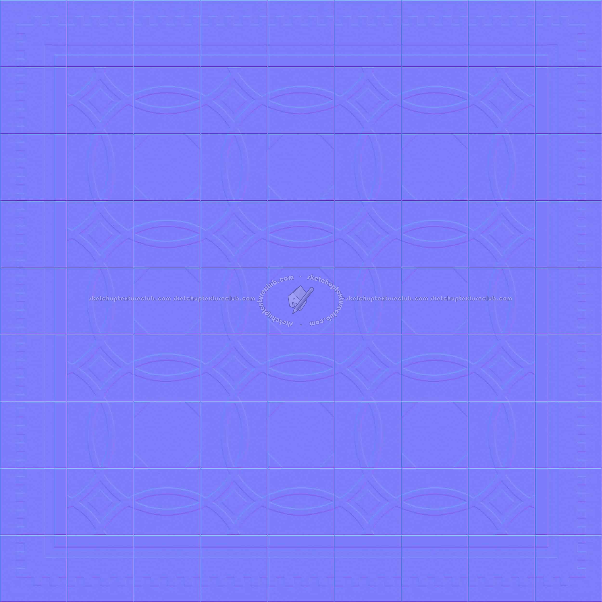 Textures   -   ARCHITECTURE   -   TILES INTERIOR   -   Cement - Encaustic   -   Cement  - Cement concrete tile texture seamless 13353 - Normal