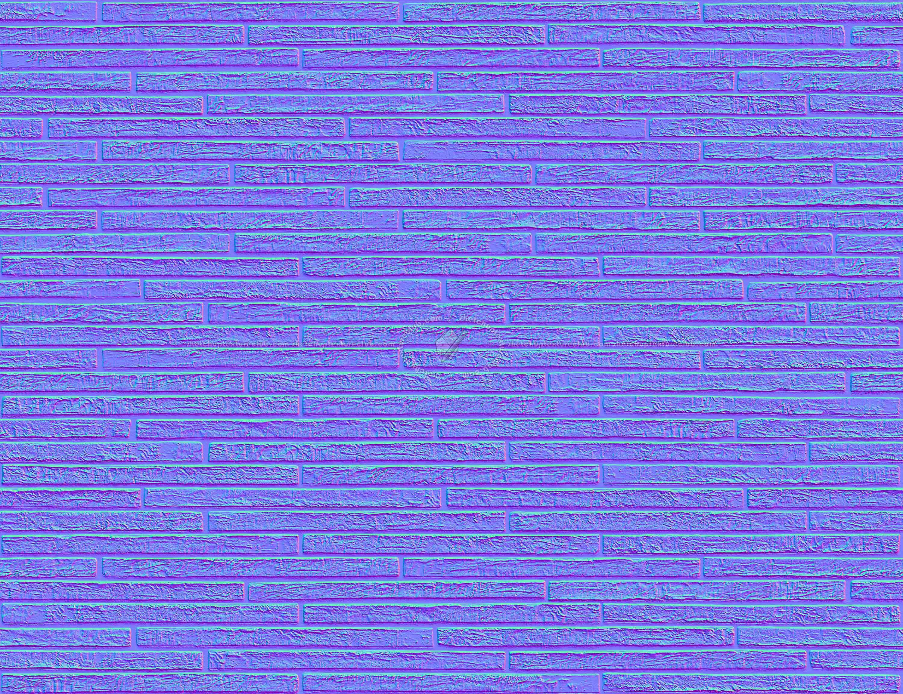 Textures - FREE PBR TEXTURES - Clay bricks light mortar PBR texture seamless 21910 - Normal