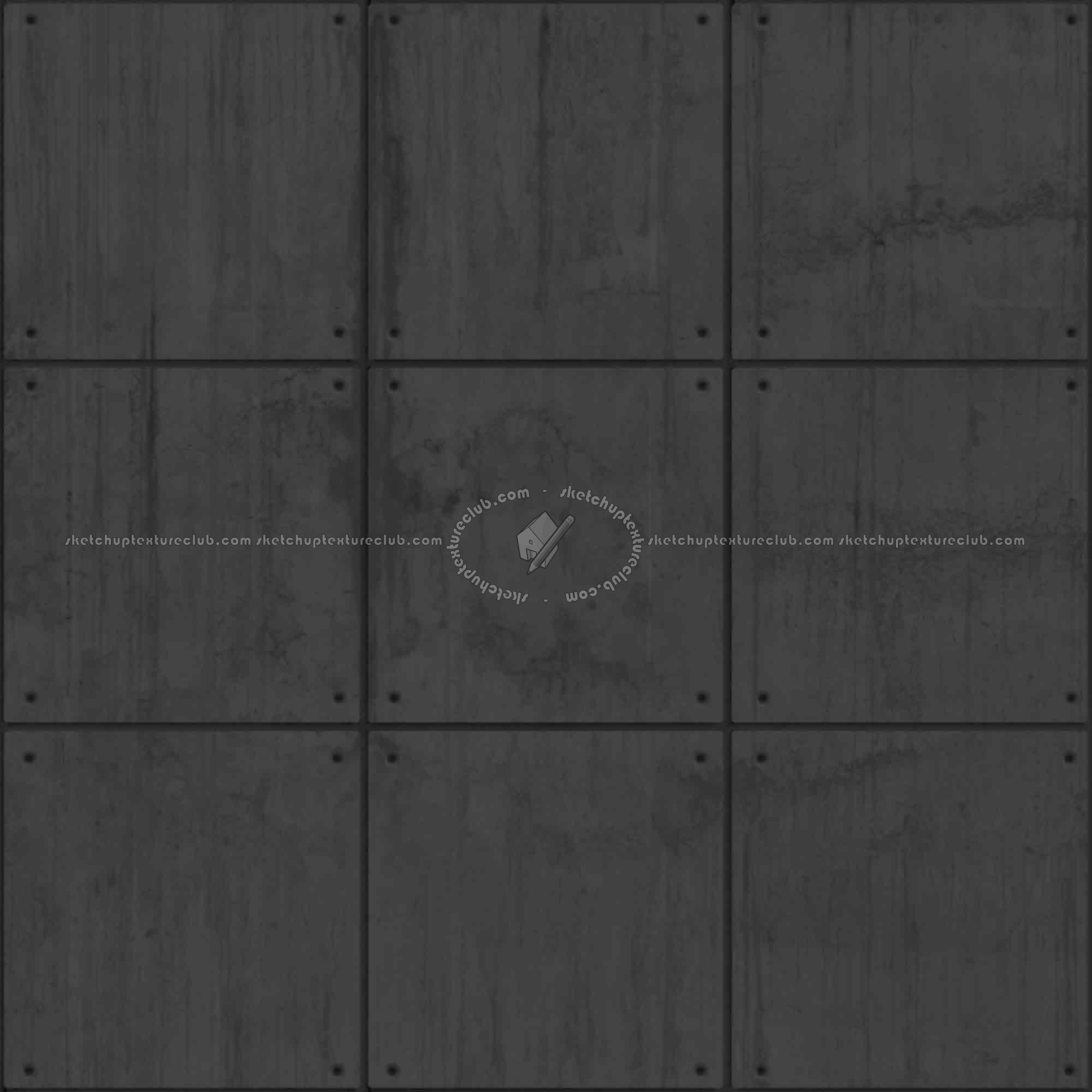 Textures   -   ARCHITECTURE   -   CONCRETE   -   Plates   -   Dirty  - Concrete dirt plates wall texture seamless 01750 - Displacement