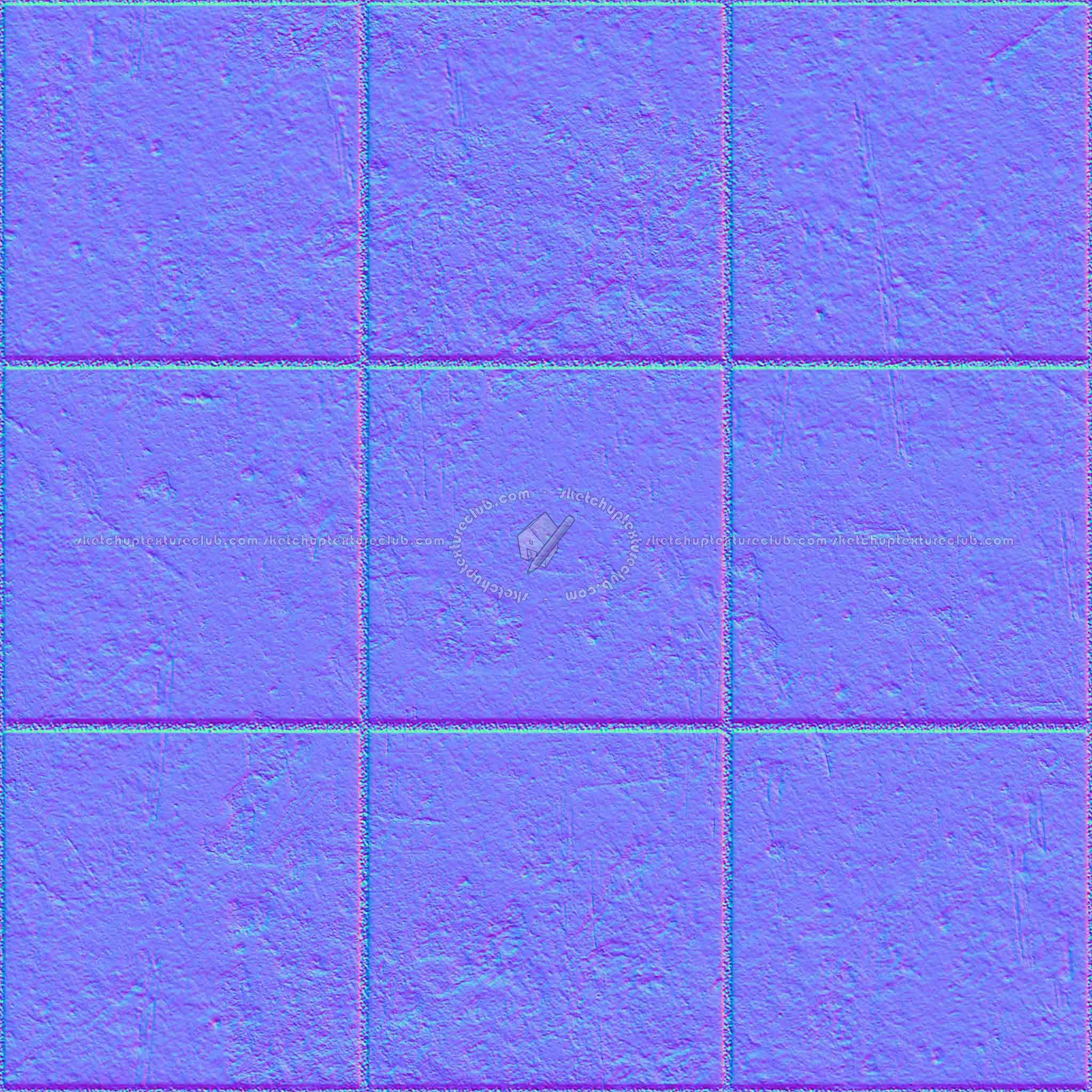 Textures   -   ARCHITECTURE   -   PAVING OUTDOOR   -   Concrete   -   Blocks damaged  - Concrete paving outdoor damaged texture seamless 05518 - Normal