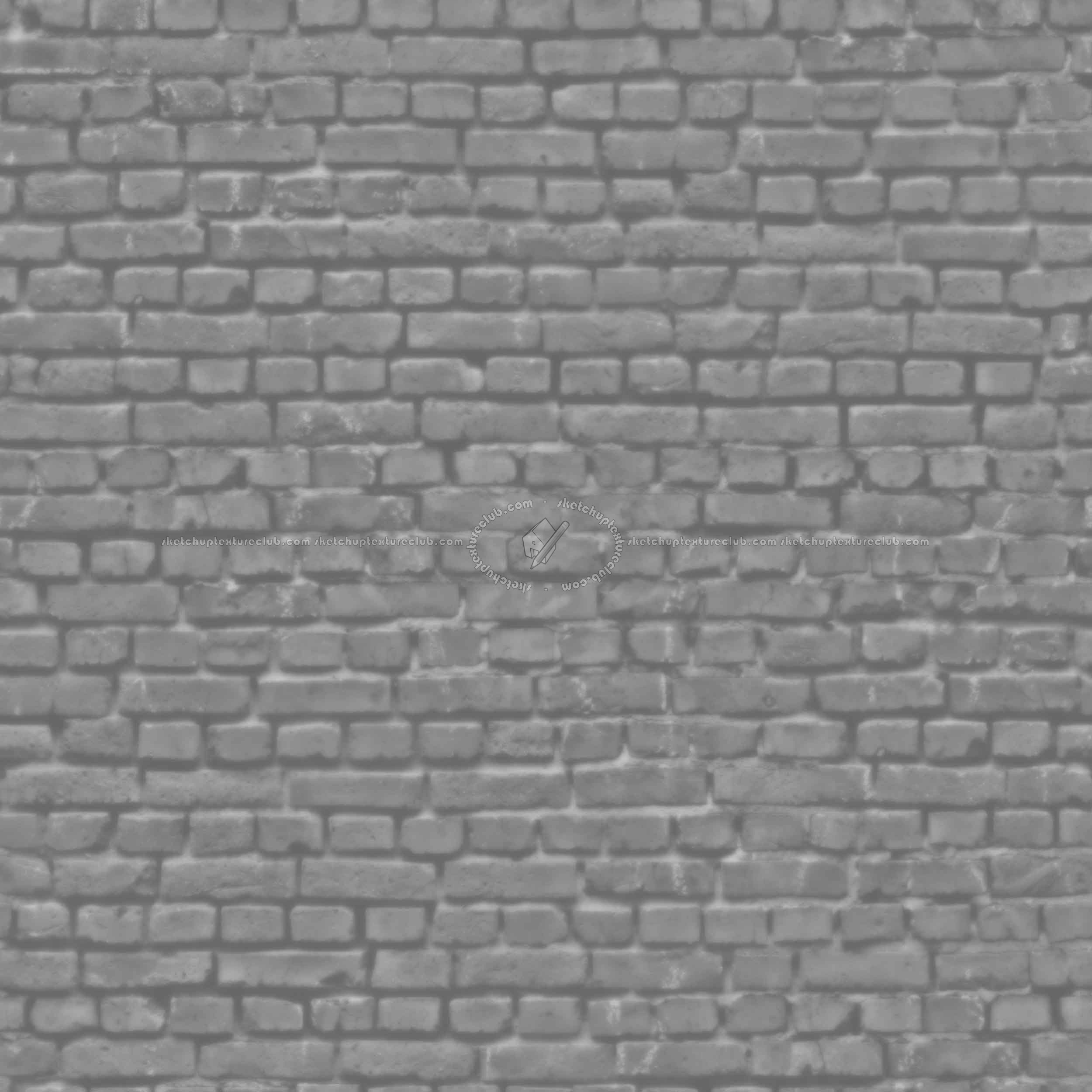 Textures   -   ARCHITECTURE   -   BRICKS   -   Damaged bricks  - Damaged bricks texture seamless 00140 - Displacement