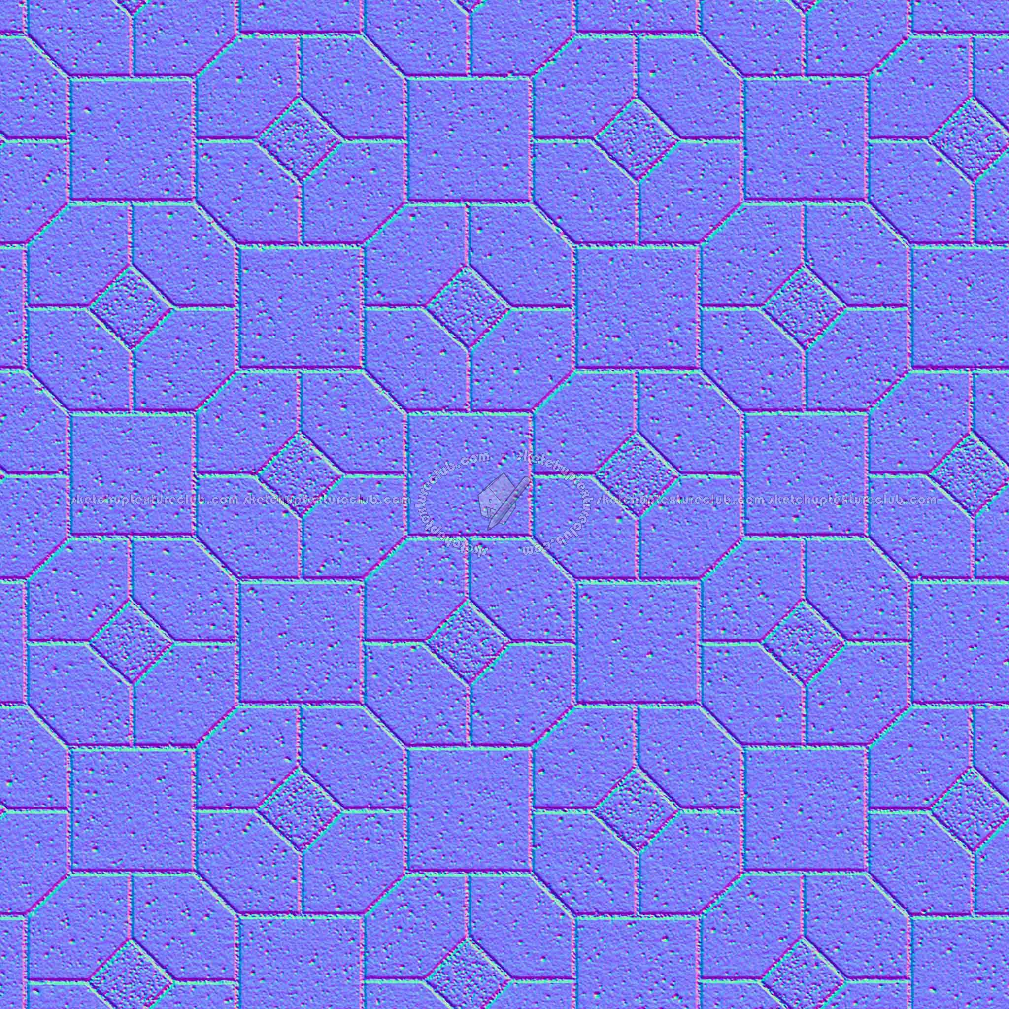 Textures   -   ARCHITECTURE   -   PAVING OUTDOOR   -   Concrete   -   Blocks mixed  - Paving concrete mixed size texture seamless 05600 - Normal