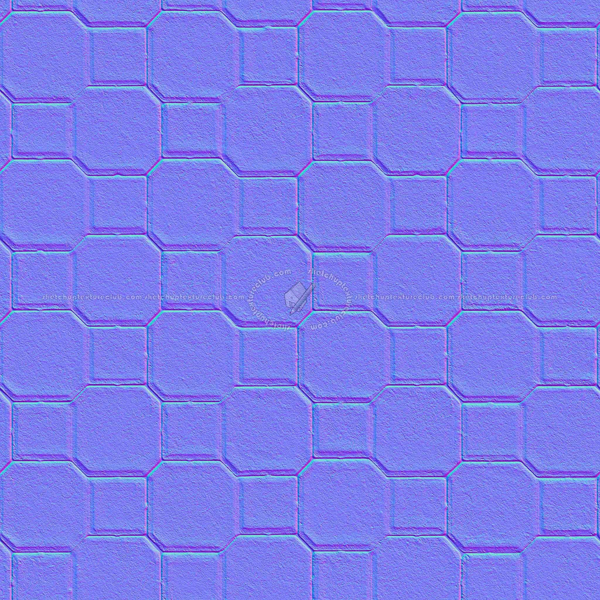 Textures   -   ARCHITECTURE   -   PAVING OUTDOOR   -   Concrete   -   Blocks regular  - Paving outdoor concrete regular block texture seamless 05664 - Normal