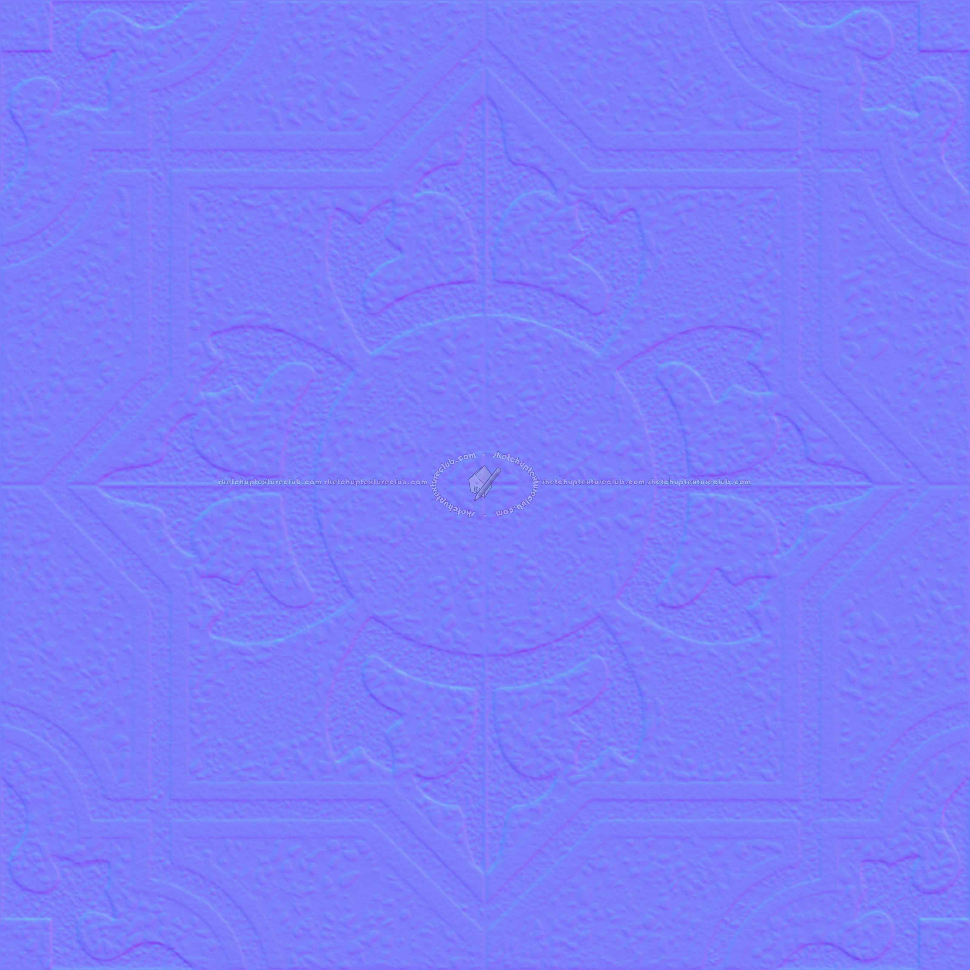 Textures - ARCHITECTURE - TILES INTERIOR - Terrazzo - terrazzo cementine tiles pbr texture seamless 22099 - Normal