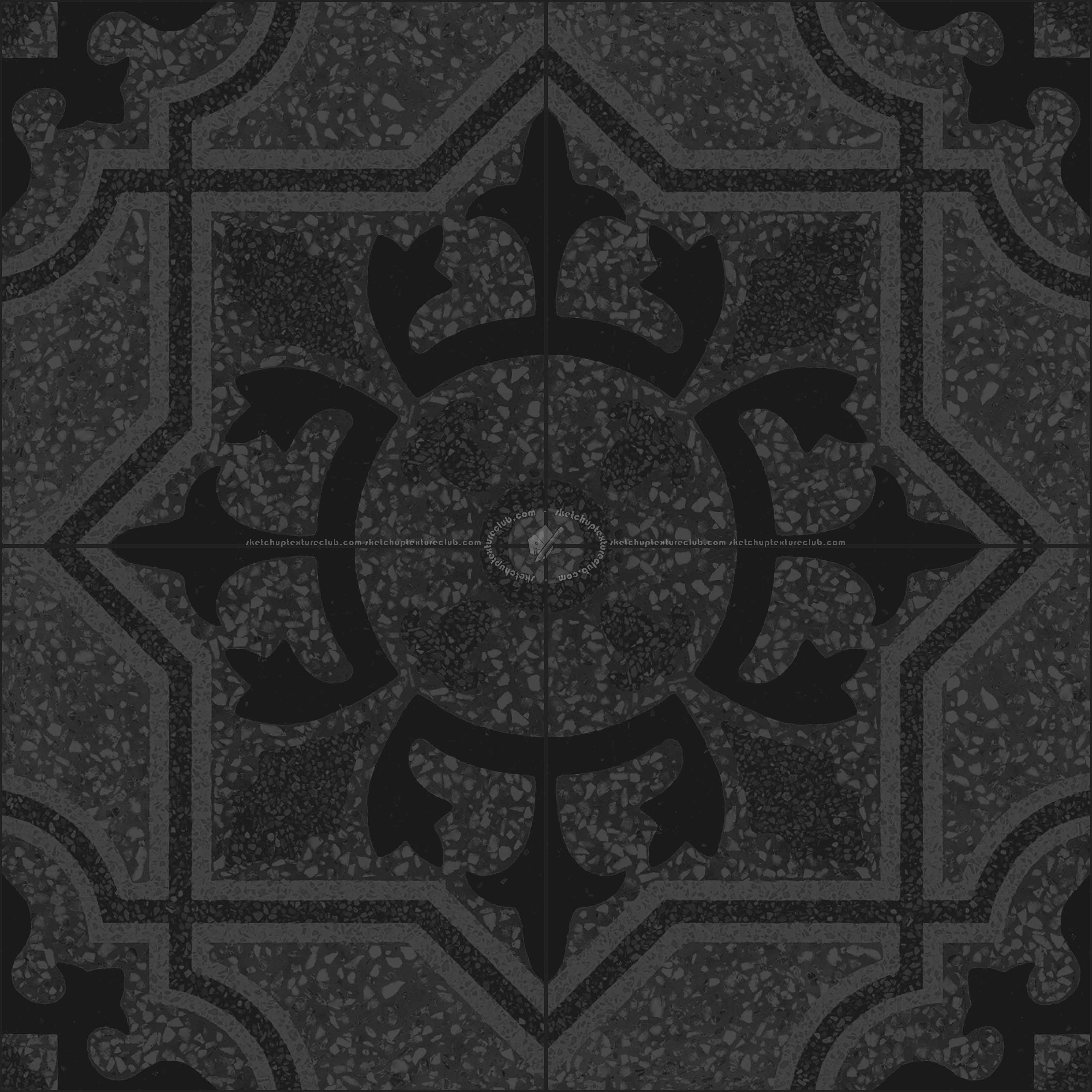 Textures - ARCHITECTURE - TILES INTERIOR - Terrazzo - terrazzo cementine tiles pbr texture seamless 22099 - Specular