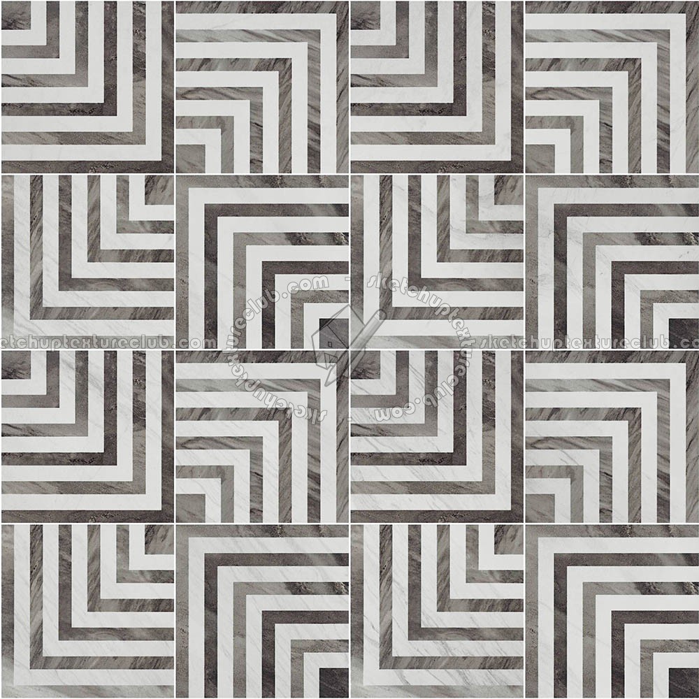 Textures   -   ARCHITECTURE   -   TILES INTERIOR   -   Marble tiles   -   Marble geometric patterns  - White and brown marble tile optical effect texture seamless 21150 (seamless)