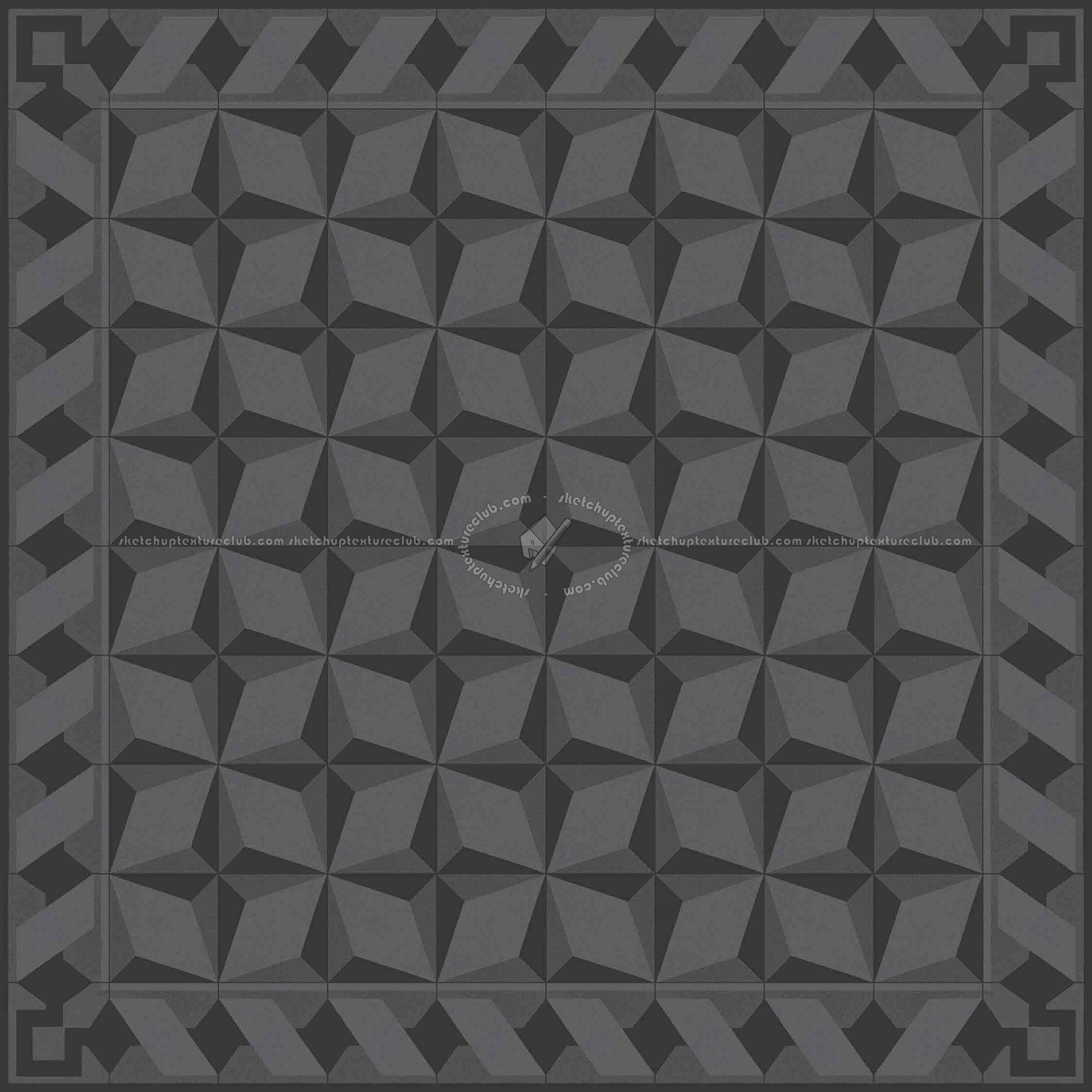 Textures   -   ARCHITECTURE   -   TILES INTERIOR   -   Cement - Encaustic   -   Cement  - Cement concrete tile texture seamless 13319 - Specular