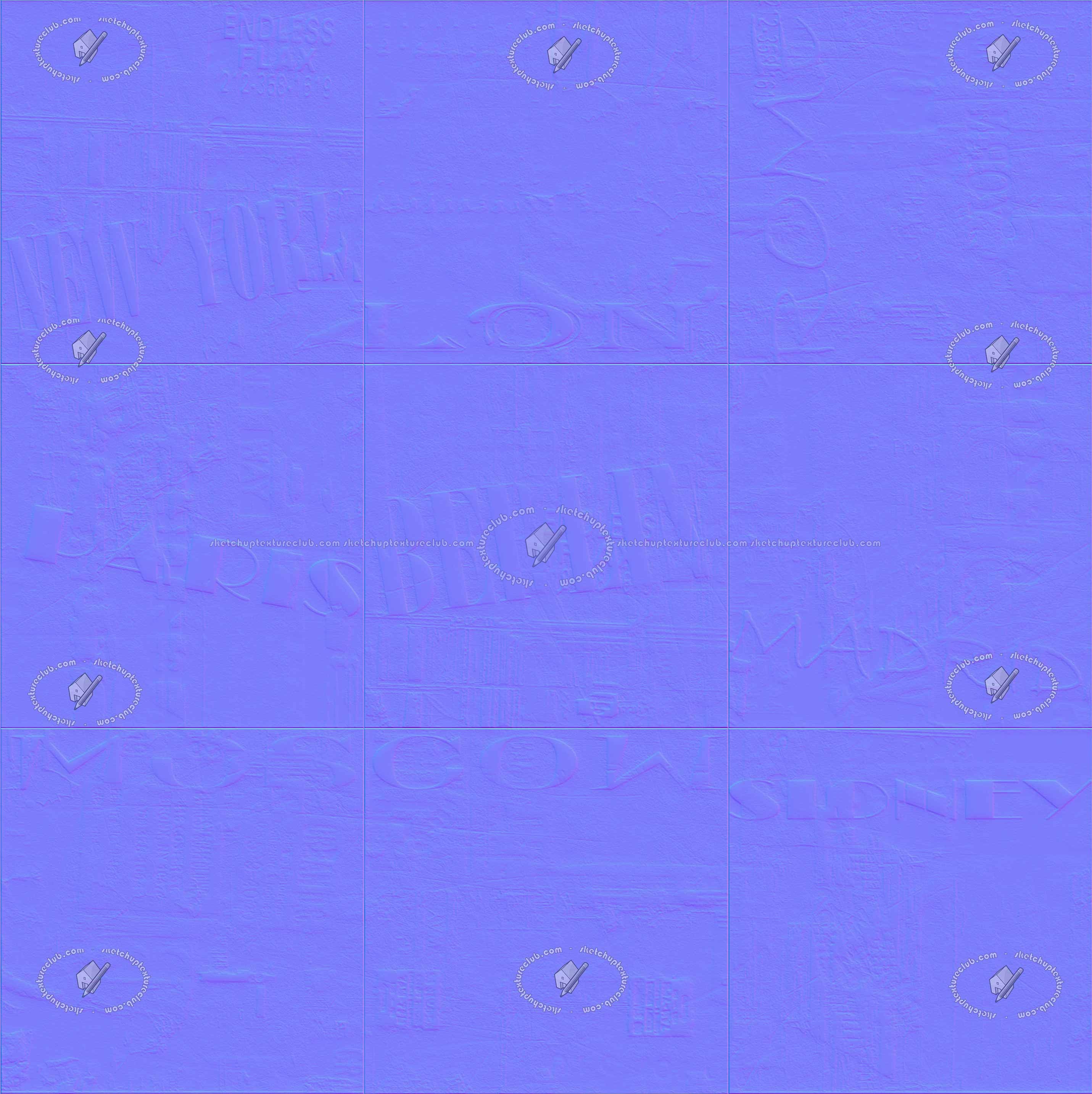 Textures   -   ARCHITECTURE   -   TILES INTERIOR   -   Design Industry  - Graffiti urban style square tile texture seamless 14043 - Normal