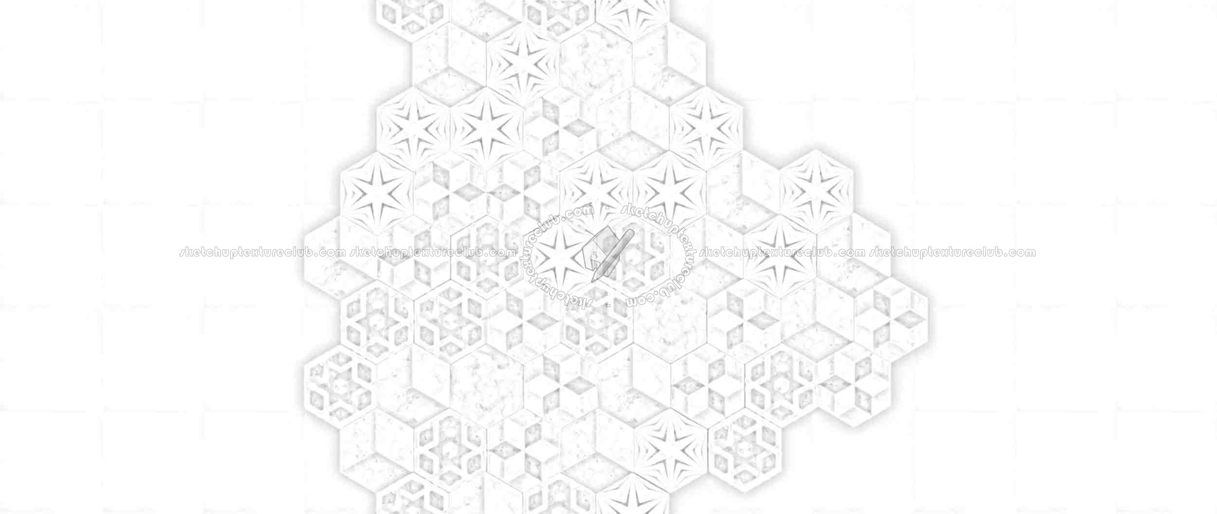 Textures   -   ARCHITECTURE   -   TILES INTERIOR   -   Hexagonal mixed  - Hexagonal tile texture seamless 16868 - Ambient occlusion