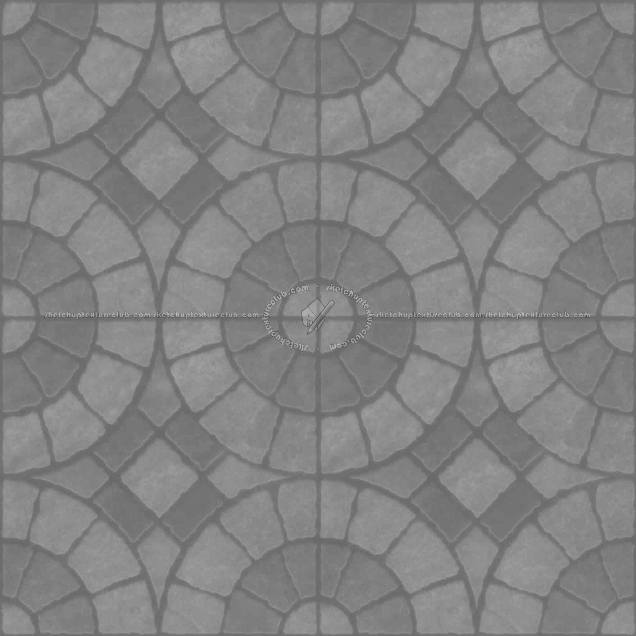 Textures   -   ARCHITECTURE   -   PAVING OUTDOOR   -   Concrete   -   Blocks mixed  - Paving concrete mixed size texture seamless 05565 - Displacement