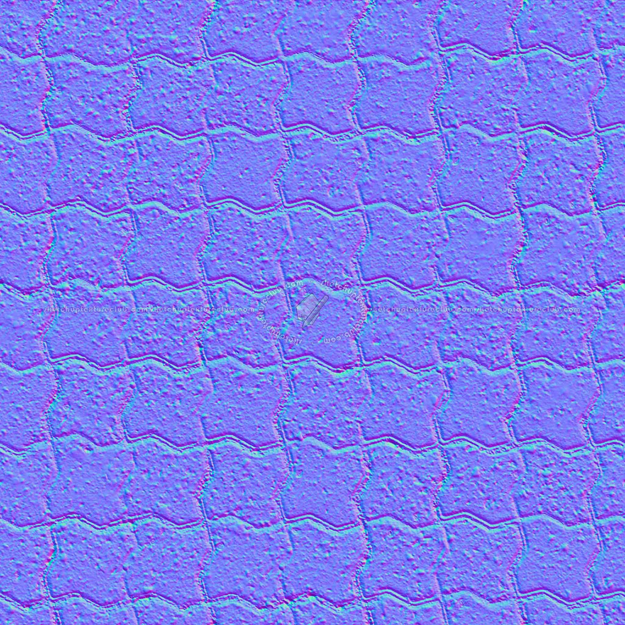 Textures - ARCHITECTURE - PAVING OUTDOOR - Concrete - Blocks regular - Paving concrete regular block texture seamless 05629 - Normal