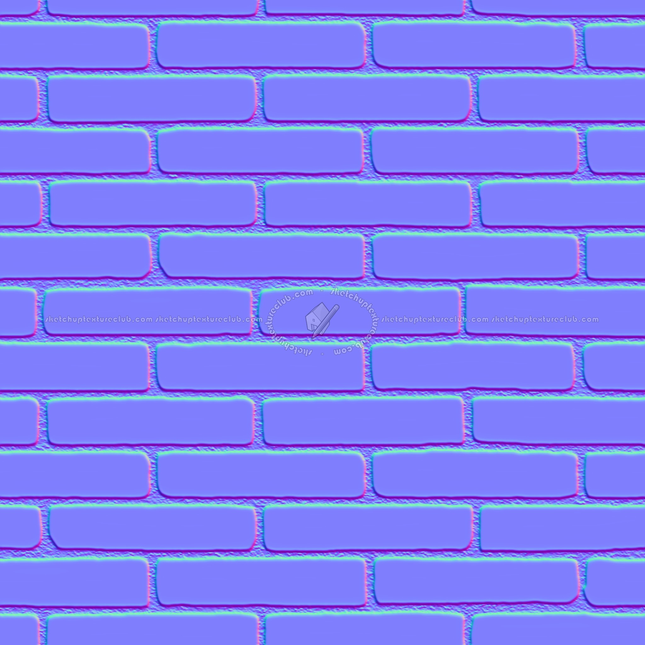 Textures   -   ARCHITECTURE   -   BRICKS   -   Colored Bricks   -   Smooth  - Texture colored bricks smooth seamless 00055 - Normal