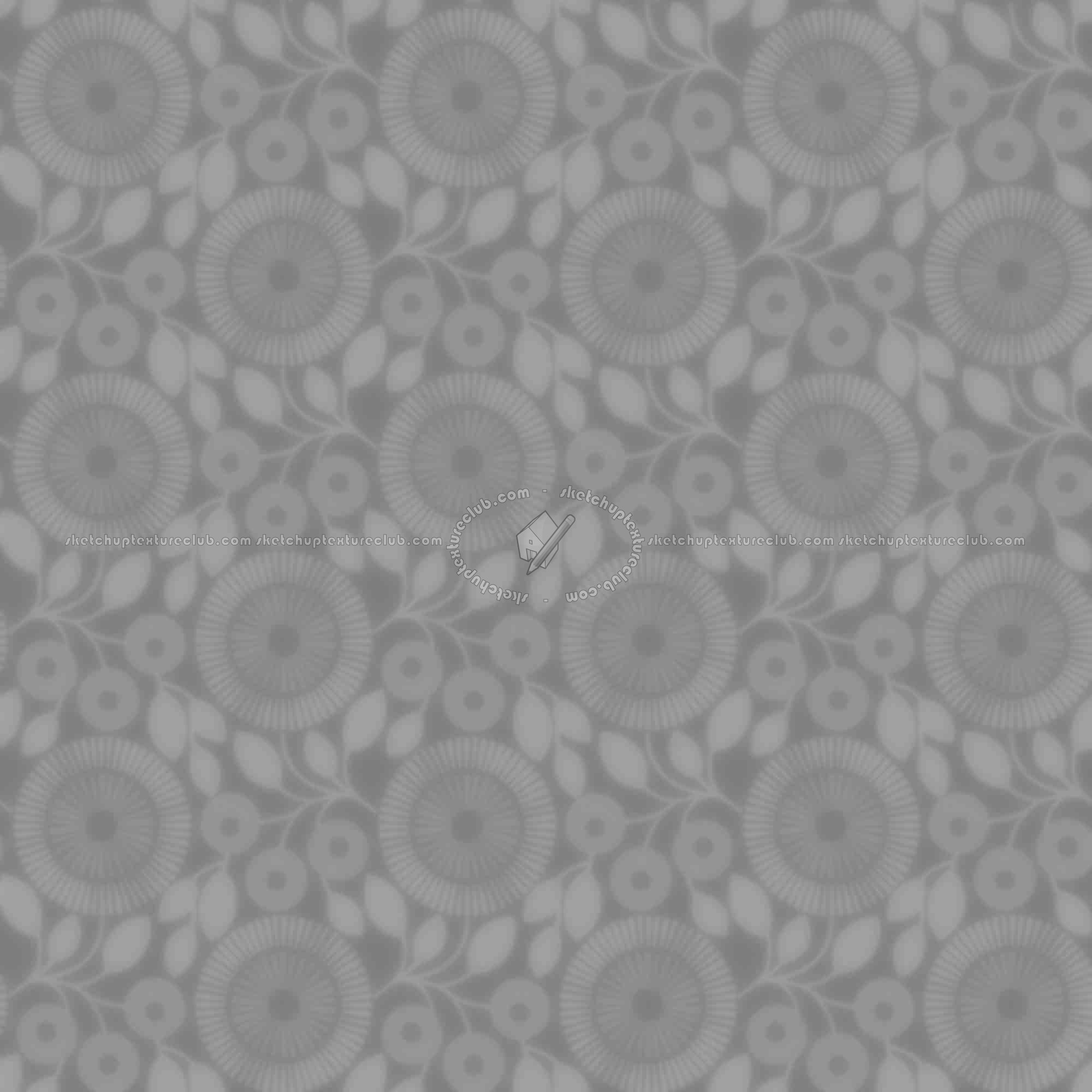 Textures - FREE PBR TEXTURES - Wallpaper PBR texture seamless 21437 - Displacement