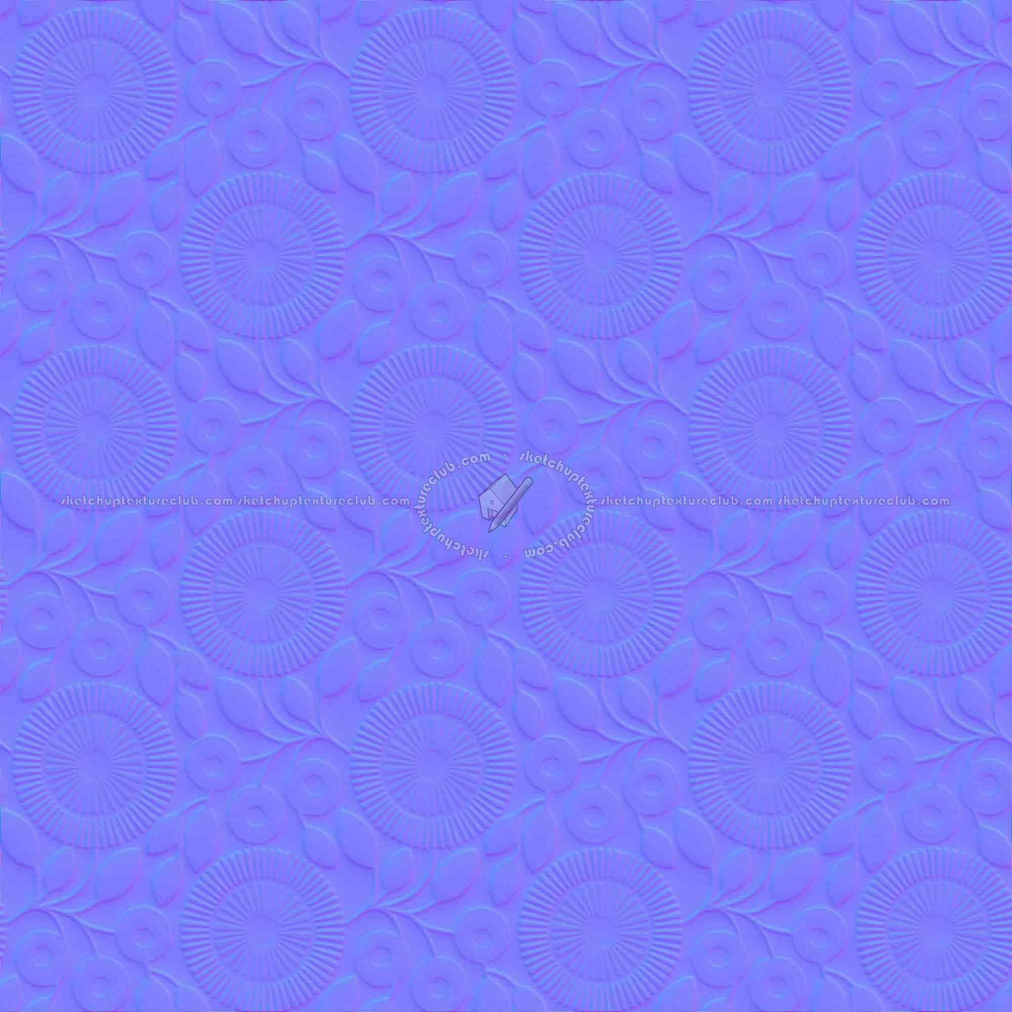 Textures - FREE PBR TEXTURES - Wallpaper PBR texture seamless 21437 - Normal