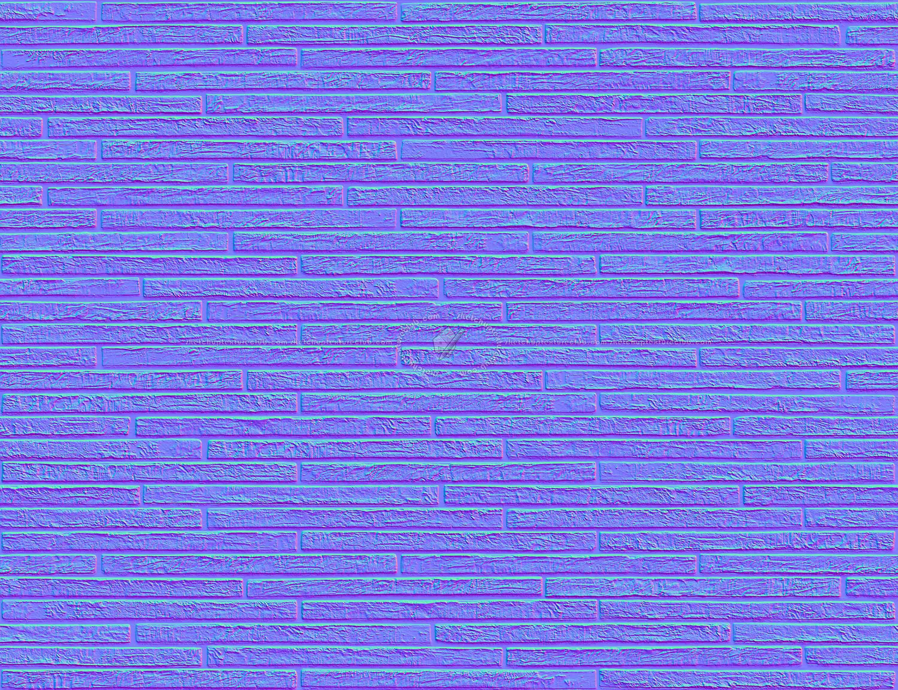 Textures   -   FREE PBR TEXTURES  - Clay bricks dark mortar PBR texture seamless 21911 - Normal