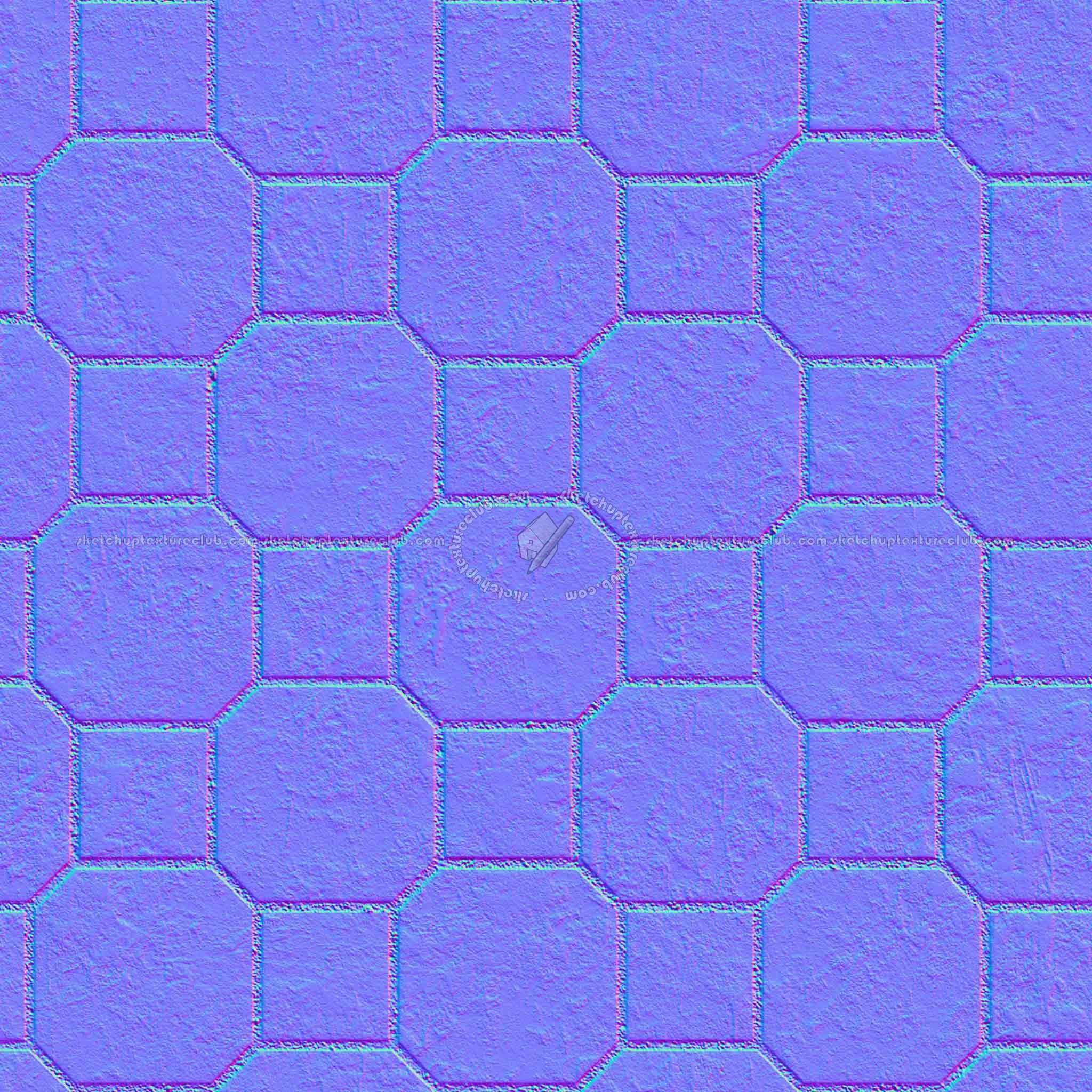 Textures   -   ARCHITECTURE   -   PAVING OUTDOOR   -   Concrete   -   Blocks damaged  - Concrete paving outdoor damaged texture seamless 05519 - Normal