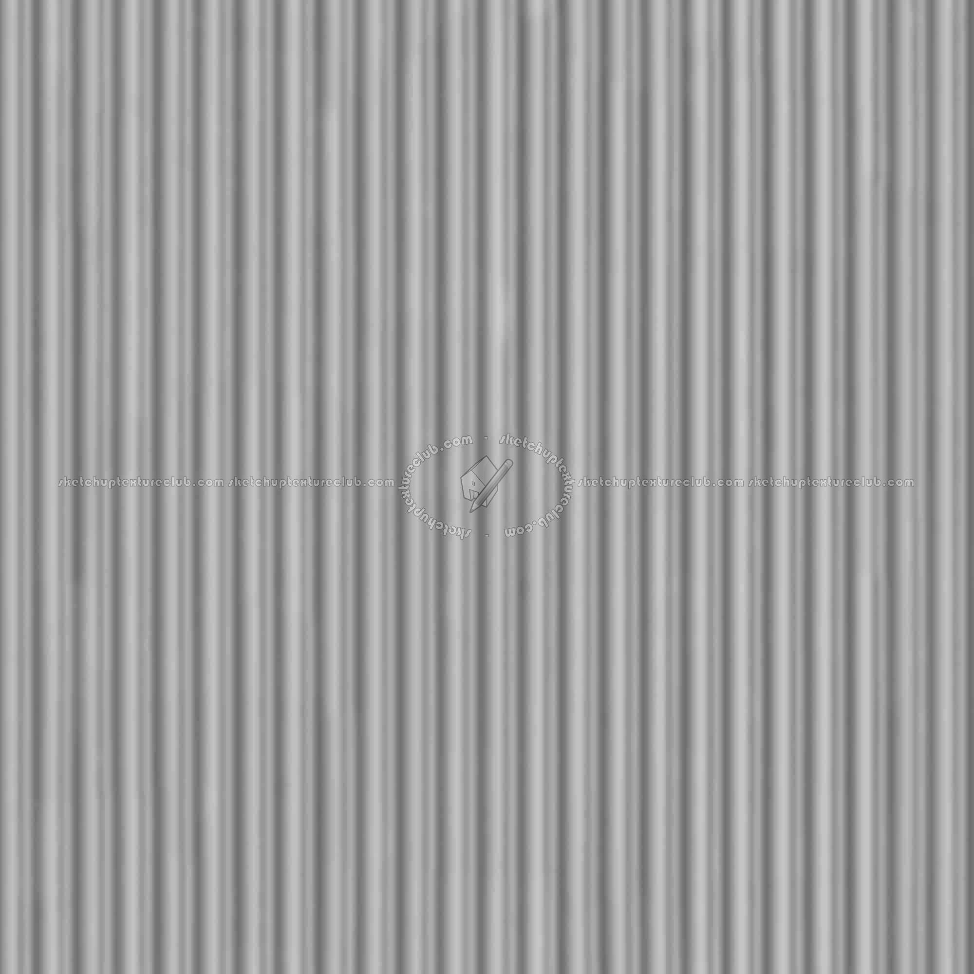 Textures   -   MATERIALS   -   METALS   -   Corrugated  - Corrugated metal texture seamless 09957 - Displacement