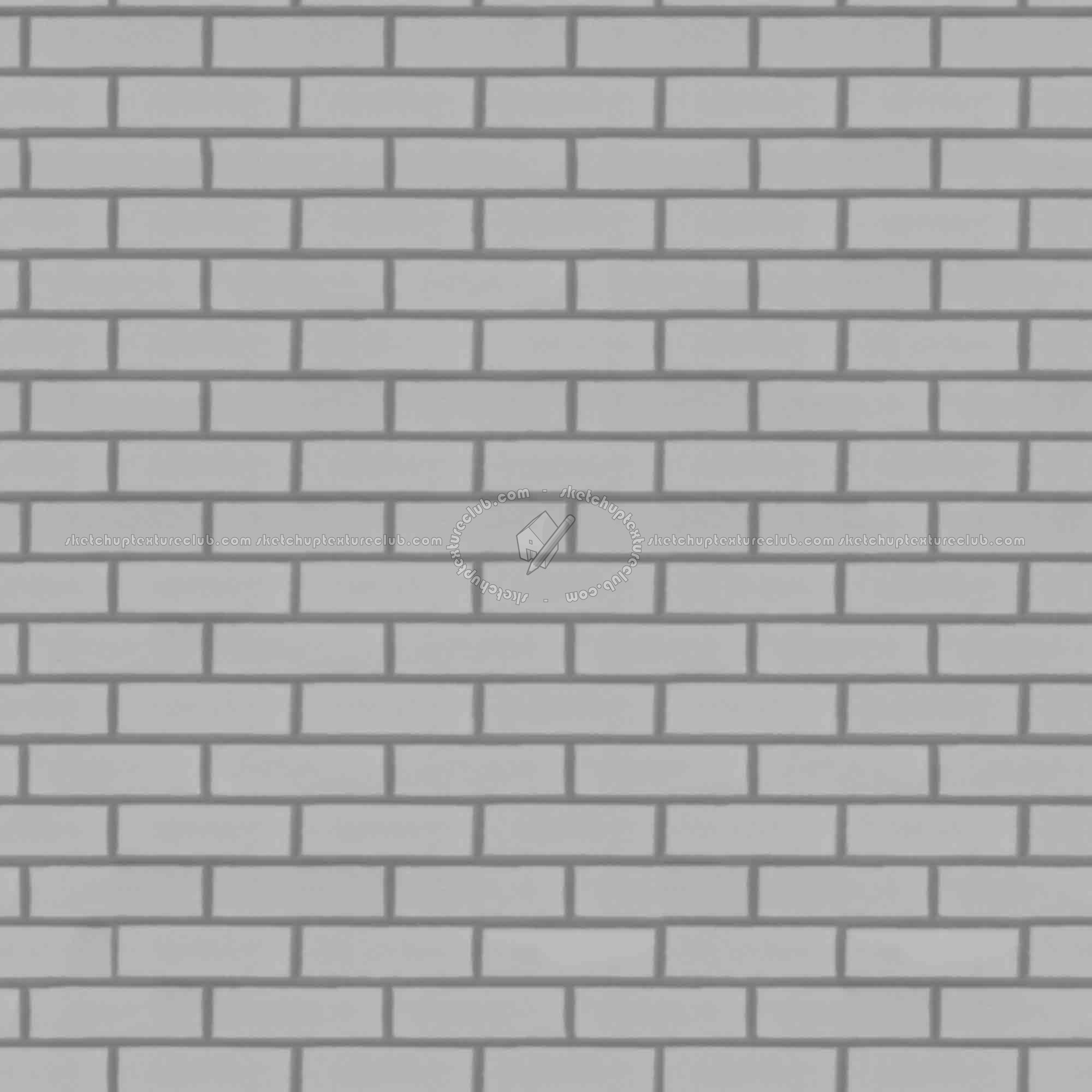 Textures   -   ARCHITECTURE   -   BRICKS   -   White Bricks  - White bricks texture seamless 00529 - Displacement