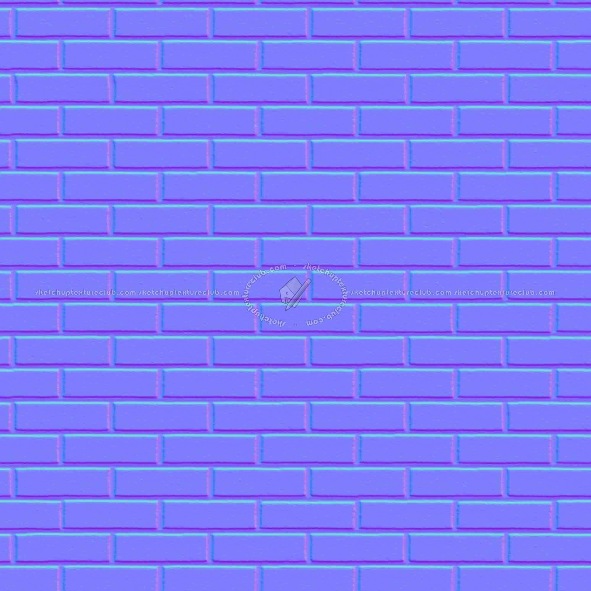 Textures   -   ARCHITECTURE   -   BRICKS   -   White Bricks  - White bricks texture seamless 00529 - Normal
