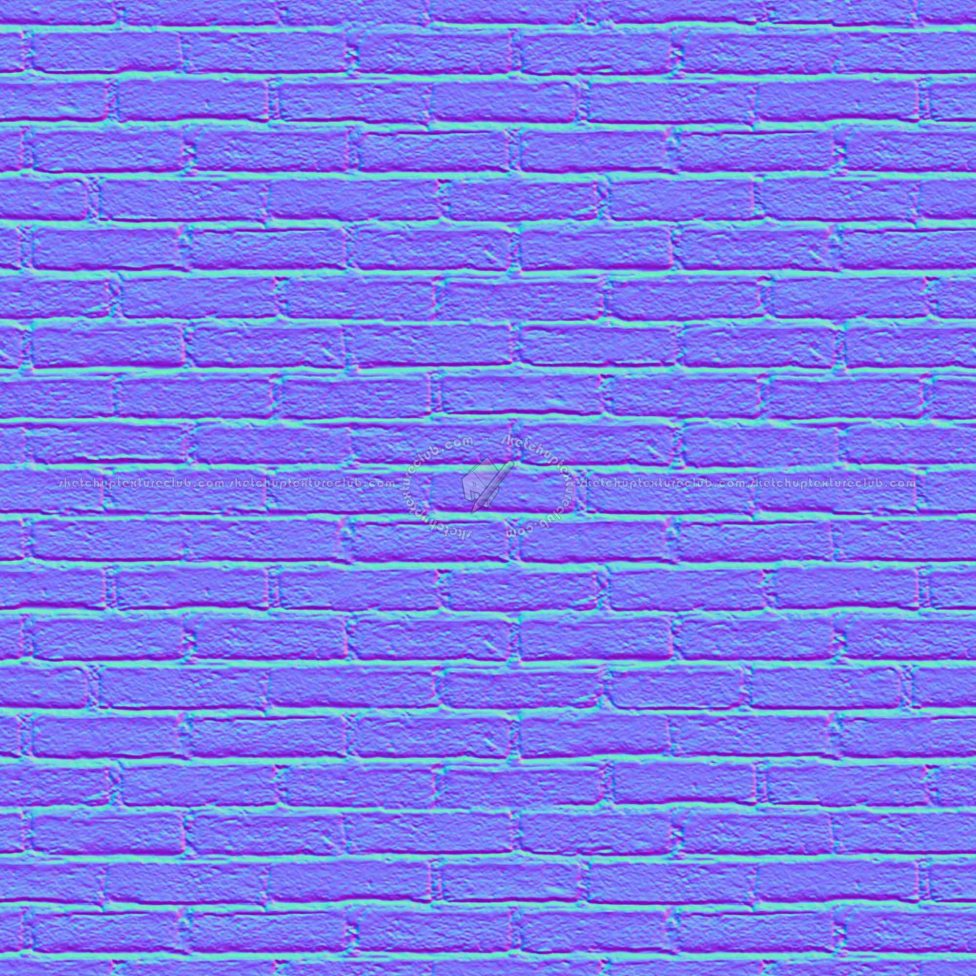 Textures   -   ARCHITECTURE   -   BRICKS   -   Colored Bricks   -   Rustic  - black painted brick wall PBR texture seamless 22023 - Normal