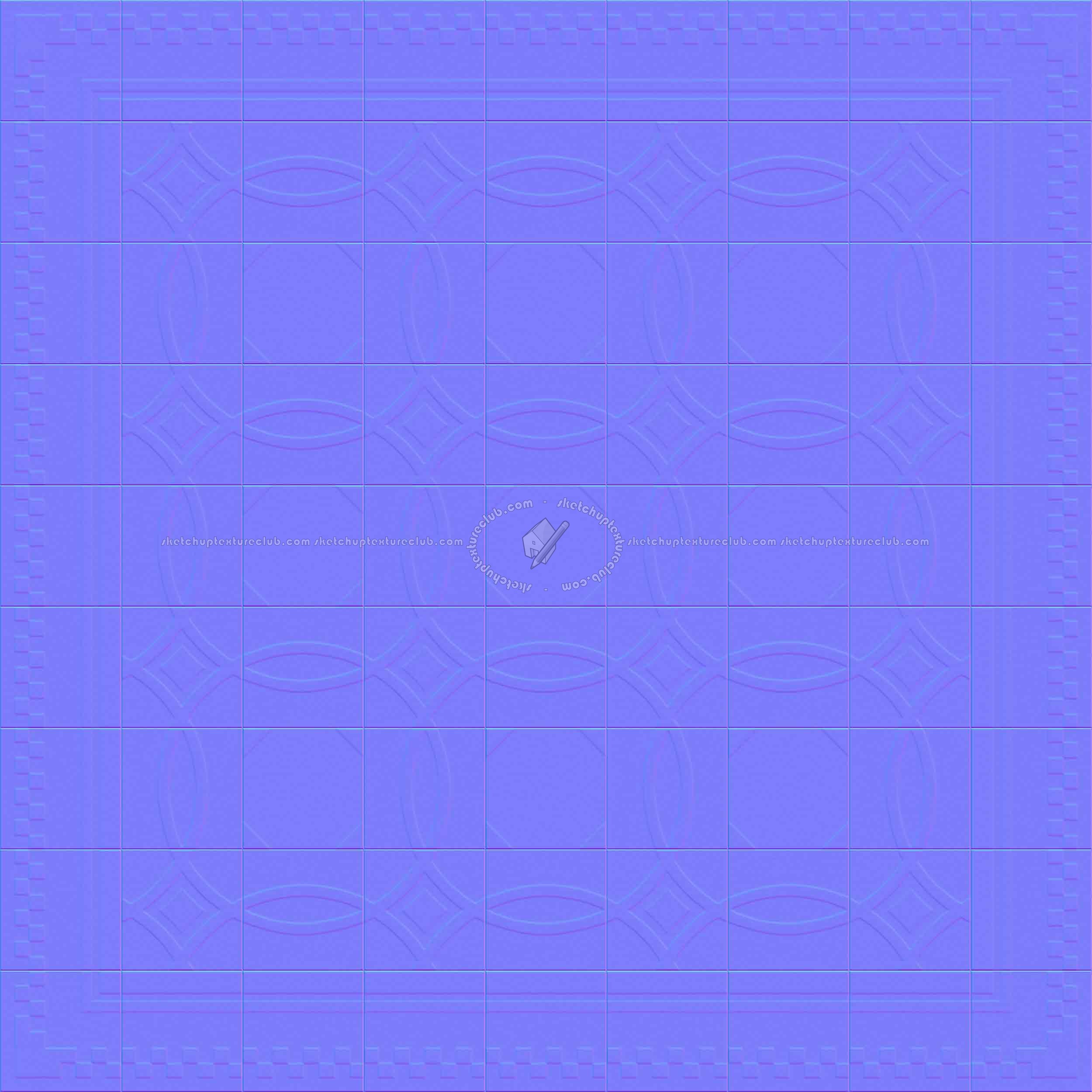 Textures   -   ARCHITECTURE   -   TILES INTERIOR   -   Cement - Encaustic   -   Cement  - Cement concrete tile texture seamless 13355 - Normal