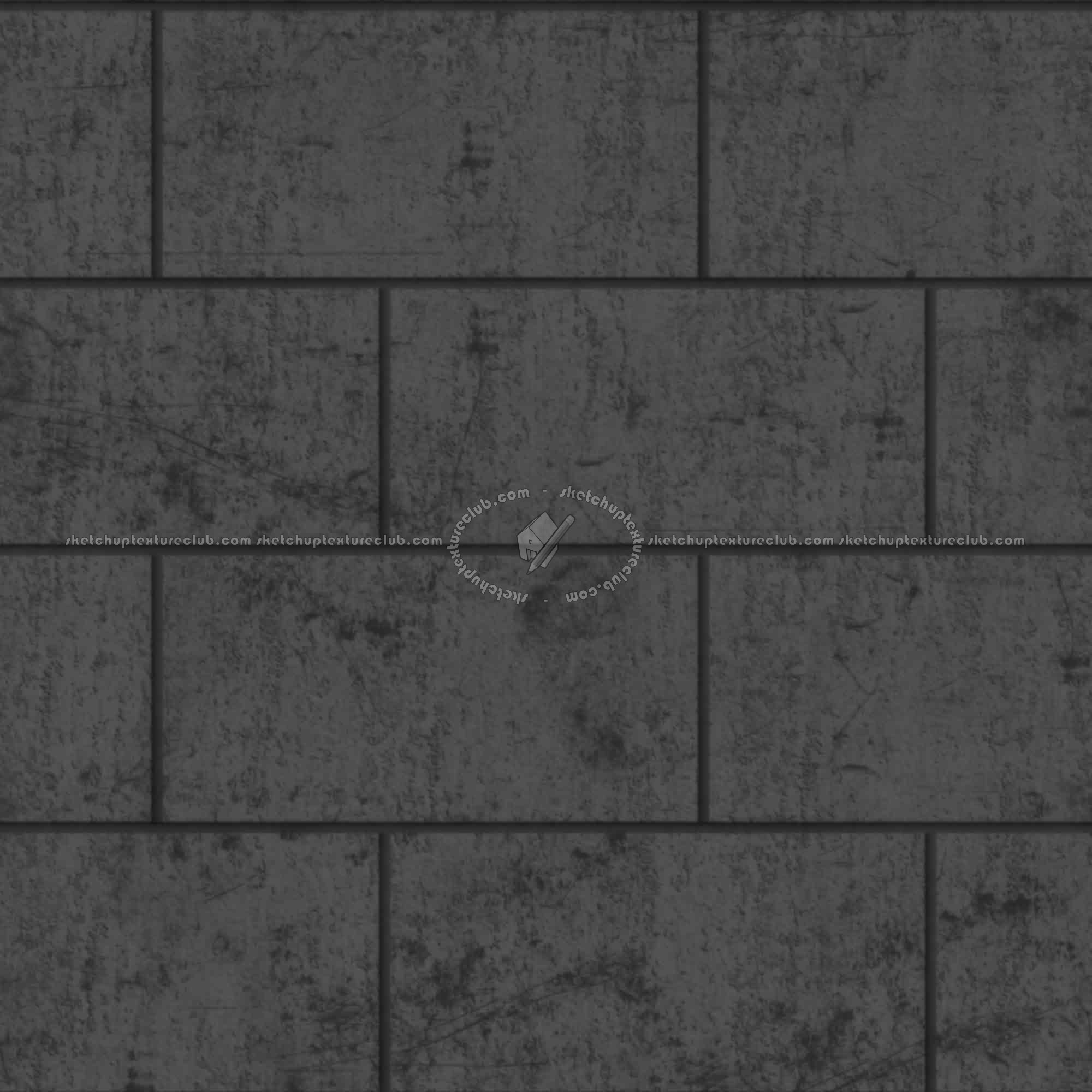 Textures   -   ARCHITECTURE   -   CONCRETE   -   Plates   -   Dirty  - Concrete dirt plates wall texture seamless 01765 - Displacement
