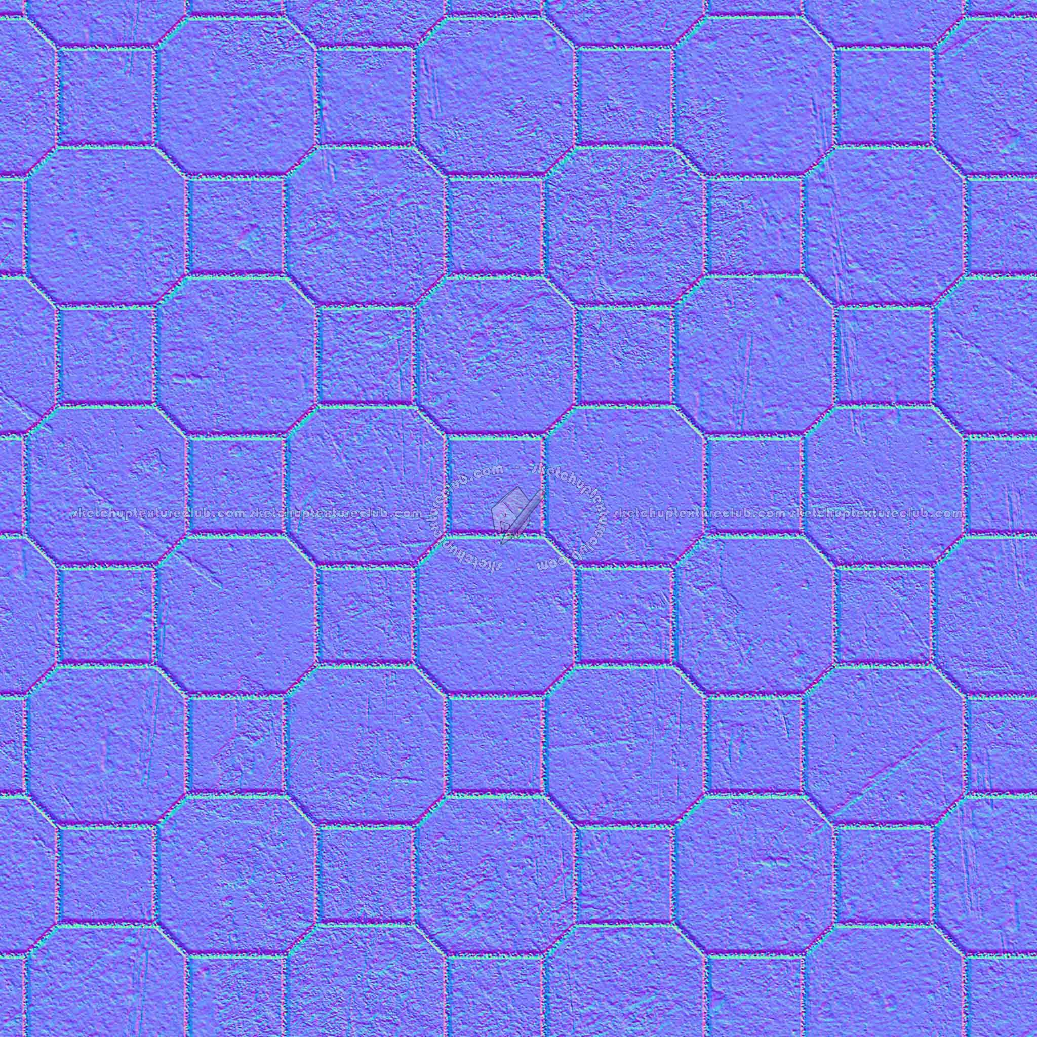 Textures   -   ARCHITECTURE   -   PAVING OUTDOOR   -   Concrete   -   Blocks damaged  - Concrete paving outdoor damaged texture seamless 05520 - Normal