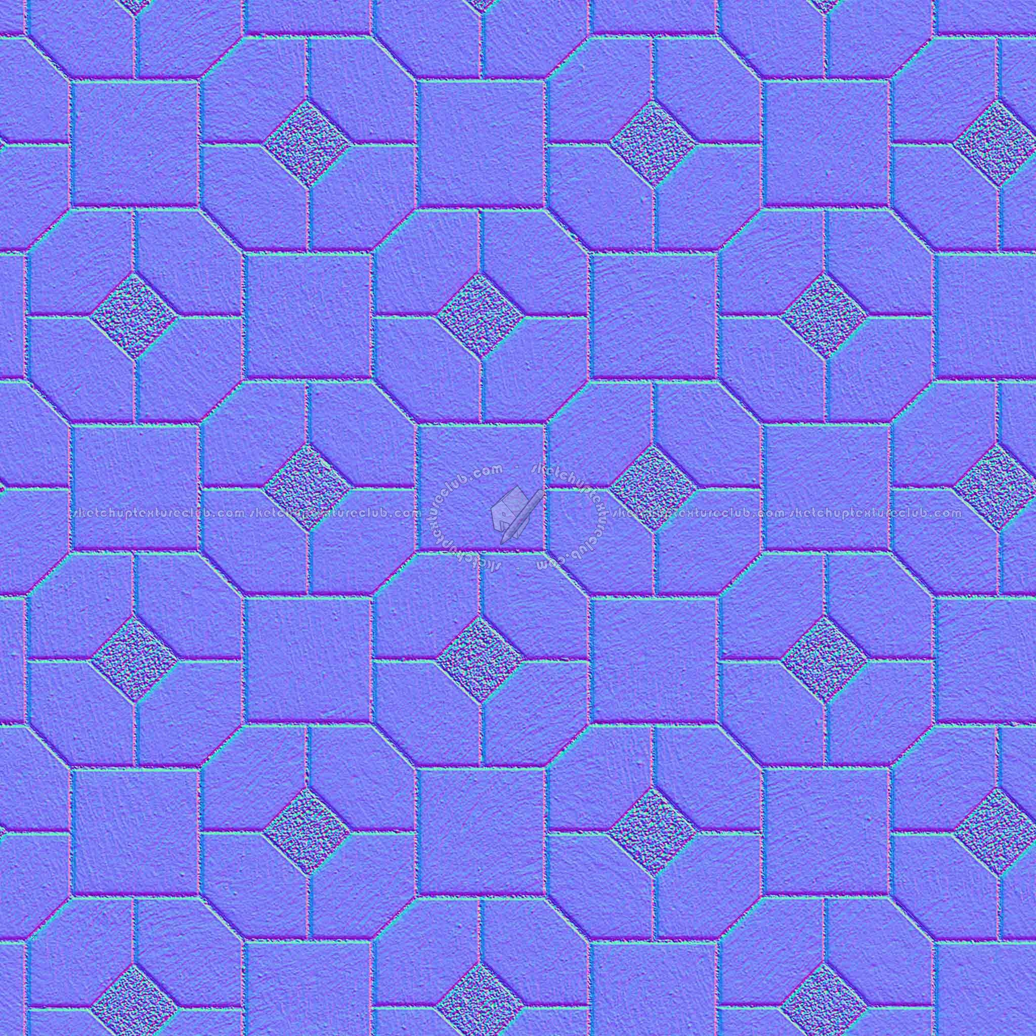 Textures   -   ARCHITECTURE   -   PAVING OUTDOOR   -   Concrete   -   Blocks mixed  - Paving concrete mixed size texture seamless 05602 - Normal