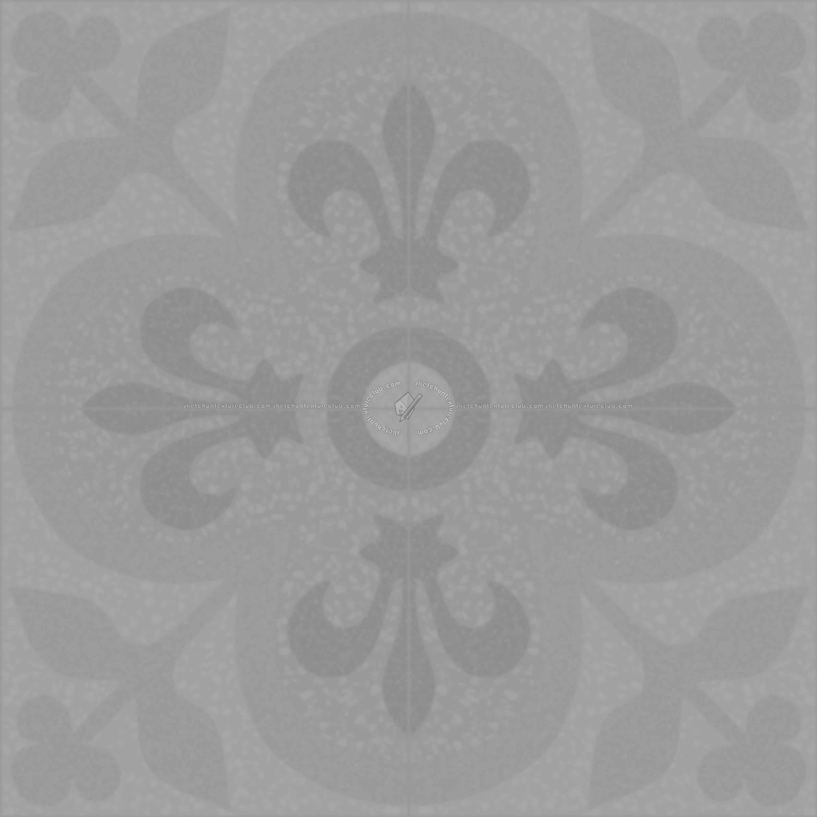 Textures   -   ARCHITECTURE   -   TILES INTERIOR   -   Terrazzo  - terrazzo cementine tiles pbr texture seamless 22101 - Displacement