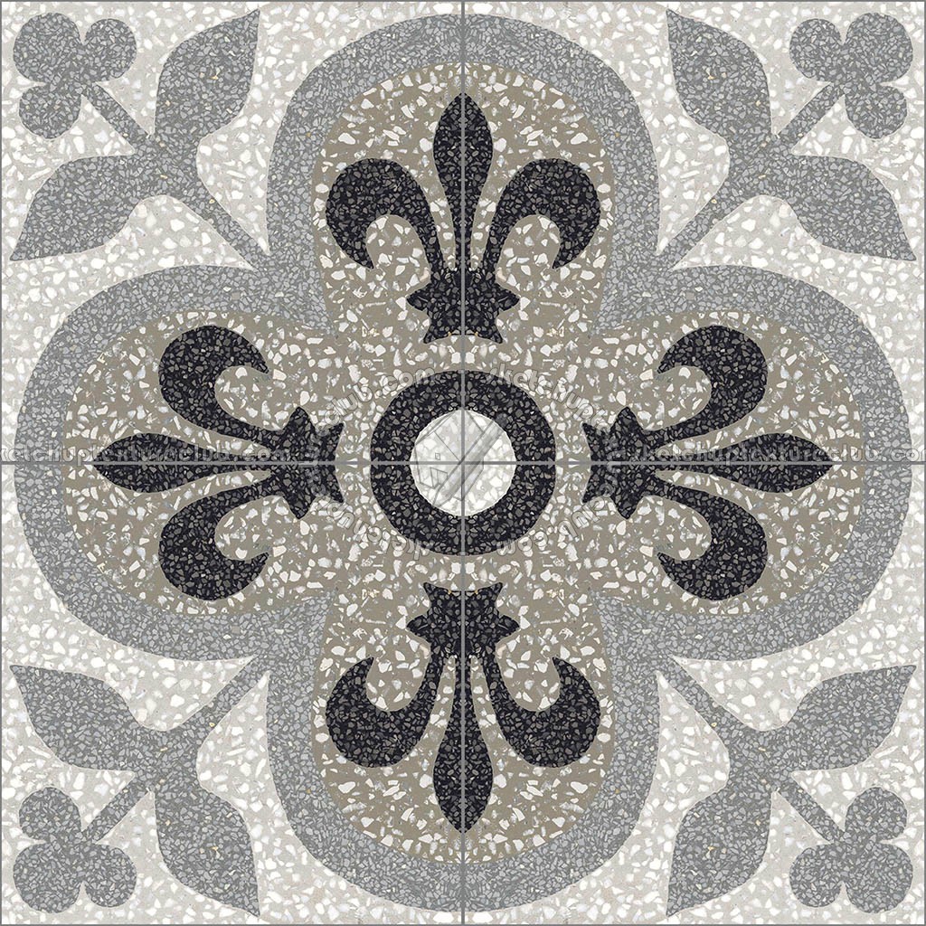 Textures   -   ARCHITECTURE   -   TILES INTERIOR   -   Terrazzo  - terrazzo cementine tiles pbr texture seamless 22101 (seamless)