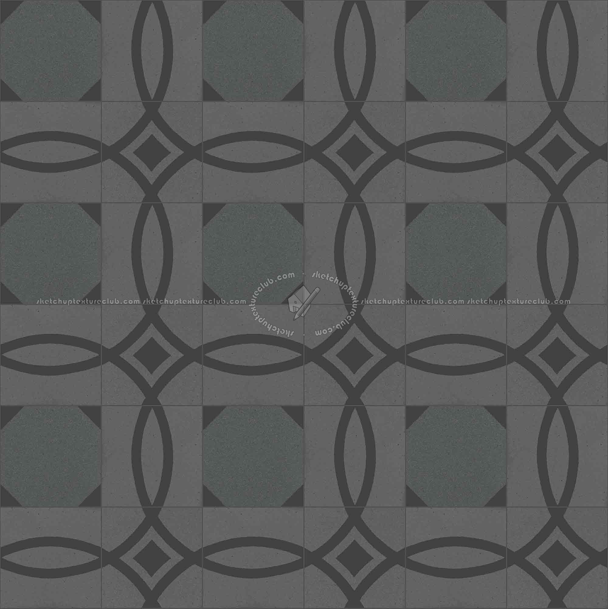 Textures   -   ARCHITECTURE   -   TILES INTERIOR   -   Cement - Encaustic   -   Cement  - Cement concrete tile texture seamless 13356 - Specular