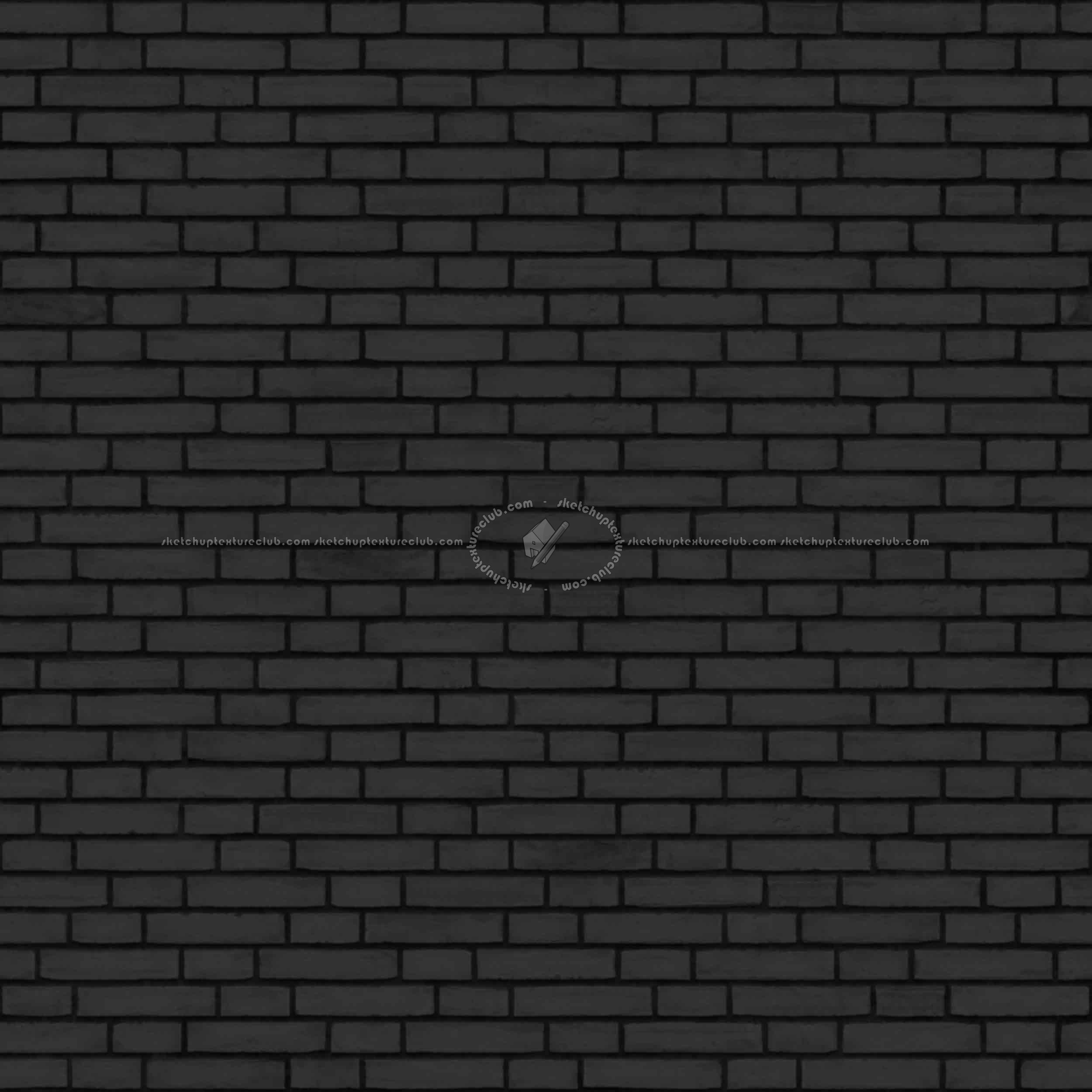 Textures   -   ARCHITECTURE   -   BRICKS   -   Colored Bricks   -   Rustic  - interior black brick wall PBR texture seamless 22024 - Displacement