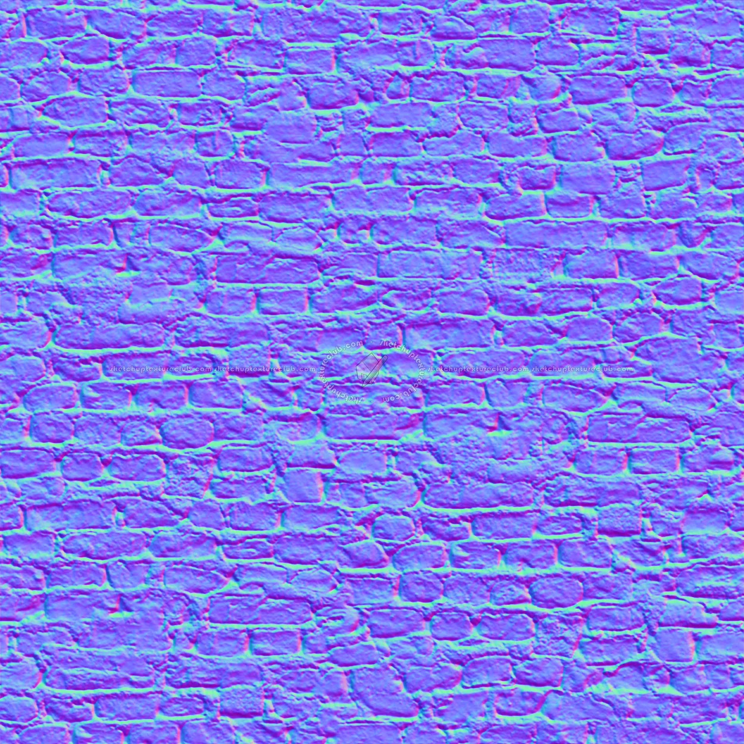 Textures   -   ARCHITECTURE   -   BRICKS   -   Damaged bricks  - Old damaged bricks texture seamless 17336 - Normal