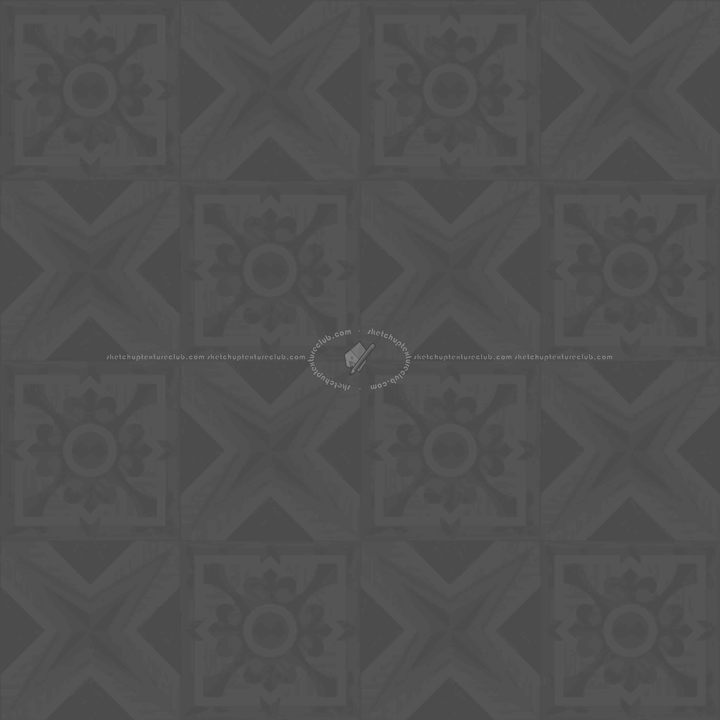 Textures   -   ARCHITECTURE   -   WOOD FLOORS   -   Geometric pattern  - Parquet geometric pattern texture seamless 04763 - Displacement