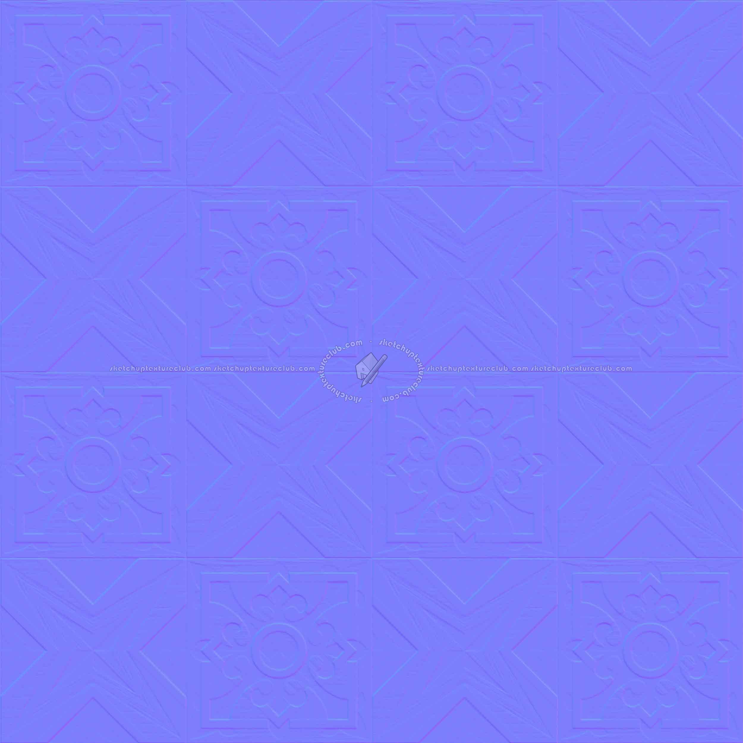 Textures   -   ARCHITECTURE   -   WOOD FLOORS   -   Geometric pattern  - Parquet geometric pattern texture seamless 04763 - Normal