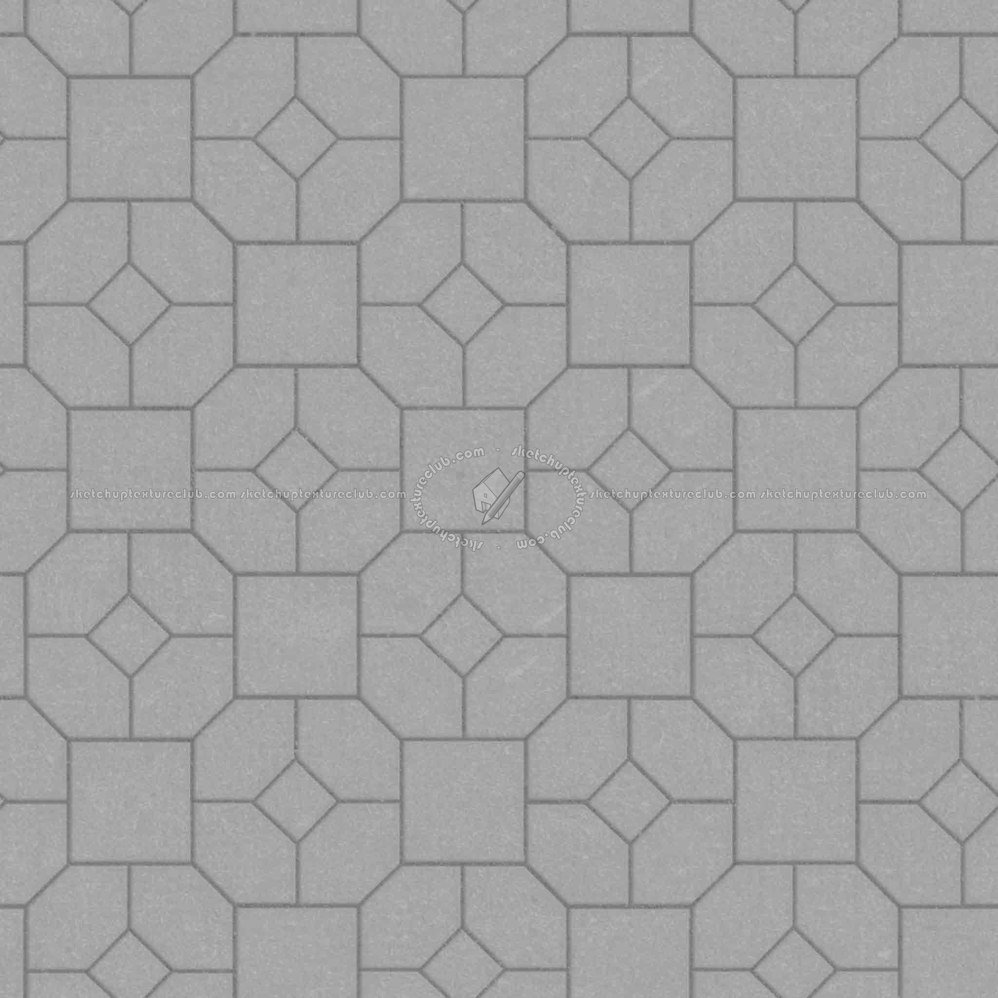 Textures   -   ARCHITECTURE   -   PAVING OUTDOOR   -   Concrete   -   Blocks mixed  - Paving concrete mixed size texture seamless 05603 - Displacement