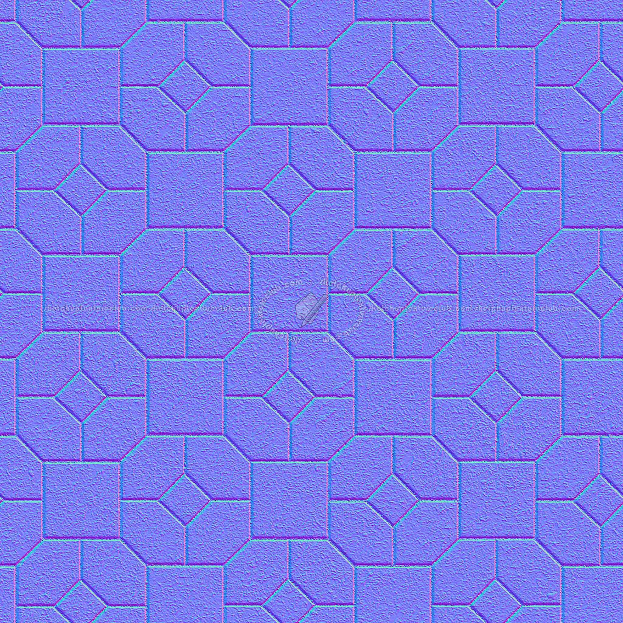 Textures   -   ARCHITECTURE   -   PAVING OUTDOOR   -   Concrete   -   Blocks mixed  - Paving concrete mixed size texture seamless 05603 - Normal