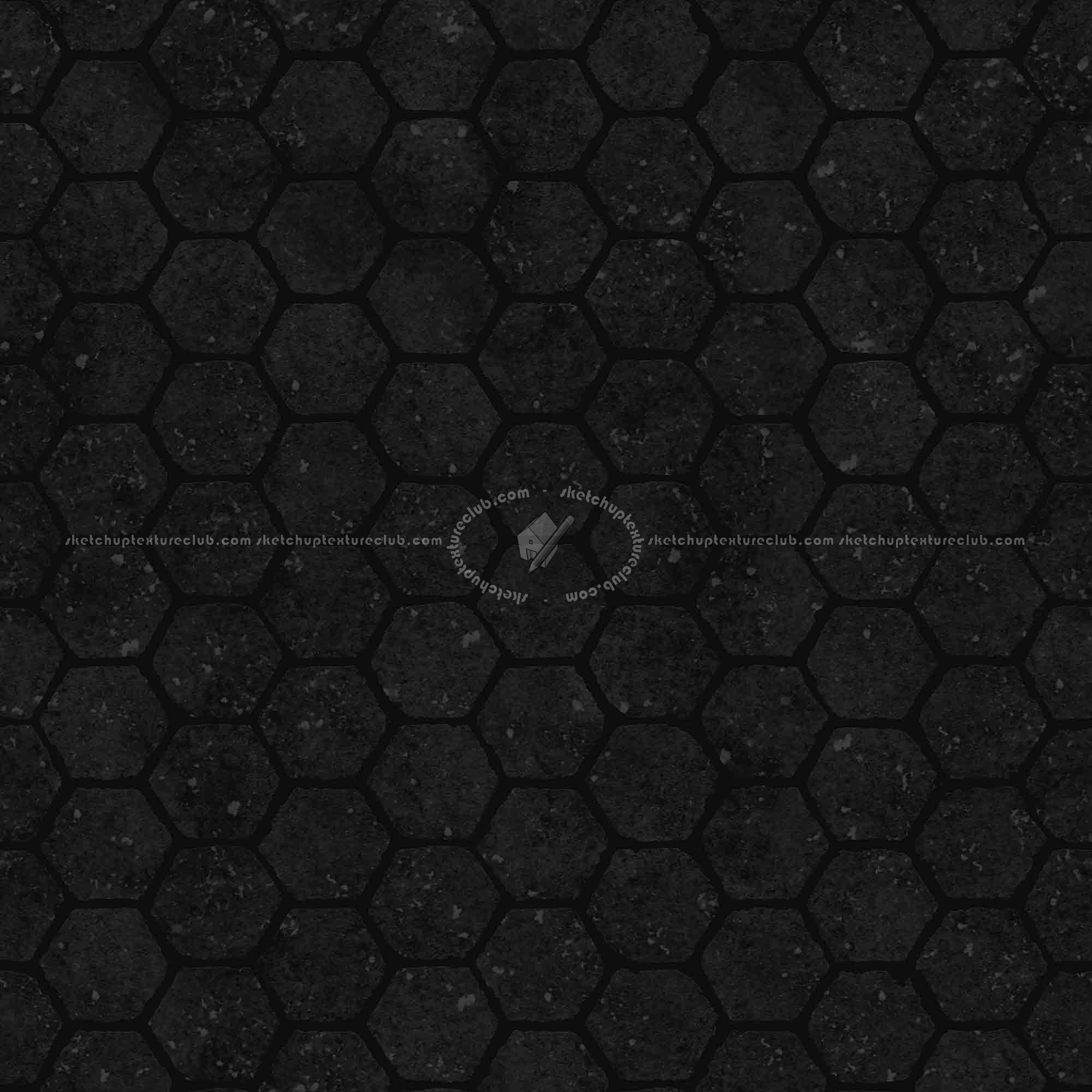 Textures   -   ARCHITECTURE   -   PAVING OUTDOOR   -   Hexagonal  - Terracotta paving outdoor hexagonal texture seamless 06023 - Specular