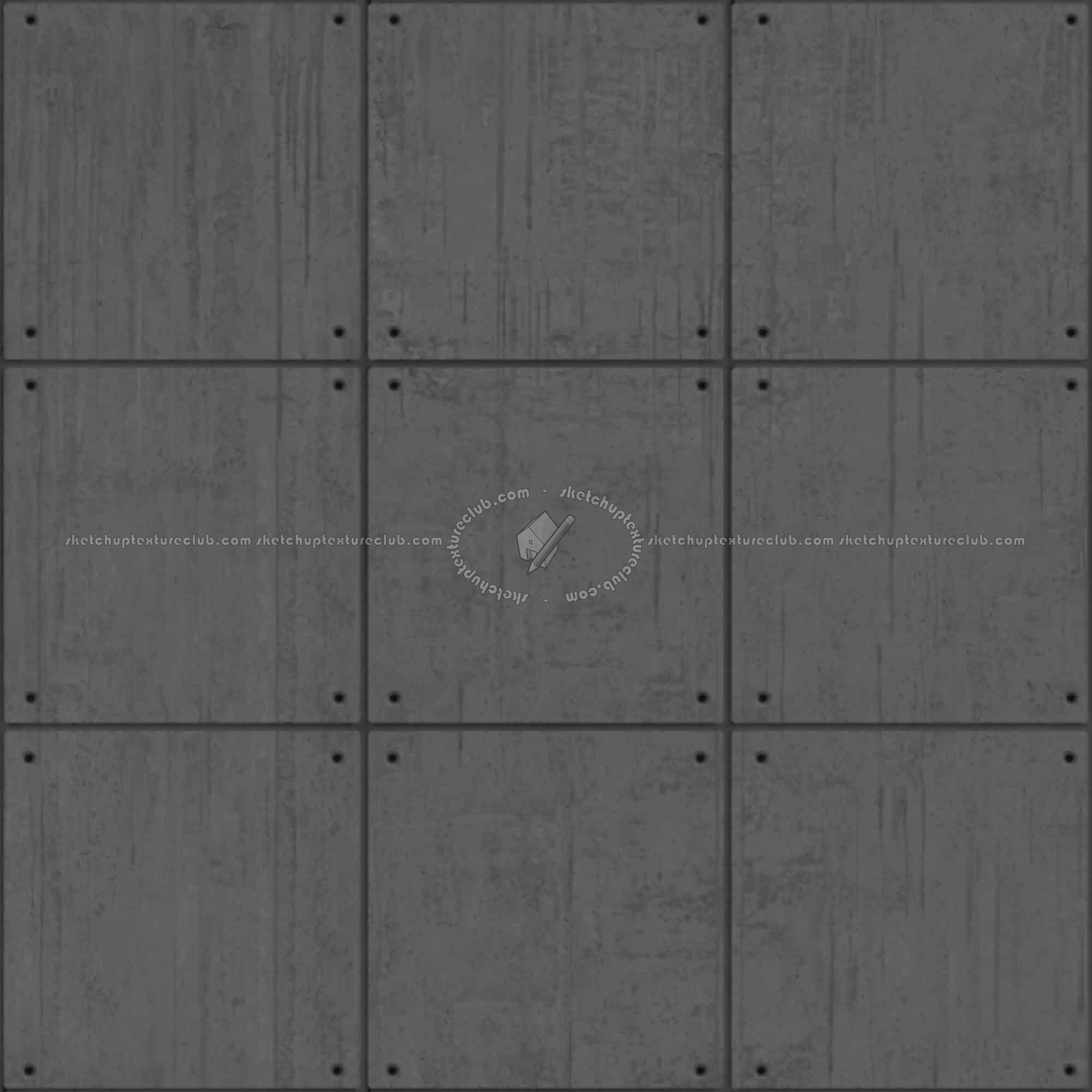 Textures   -   ARCHITECTURE   -   CONCRETE   -   Plates   -   Dirty  - Concrete dirt plates wall texture seamless 01767 - Displacement